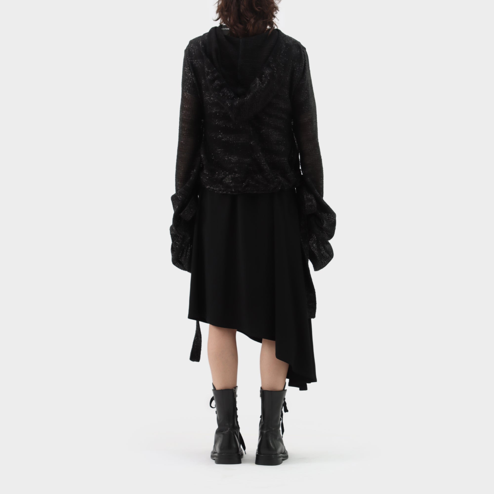 Y Project Sequin Drawstring Hem Hoodie