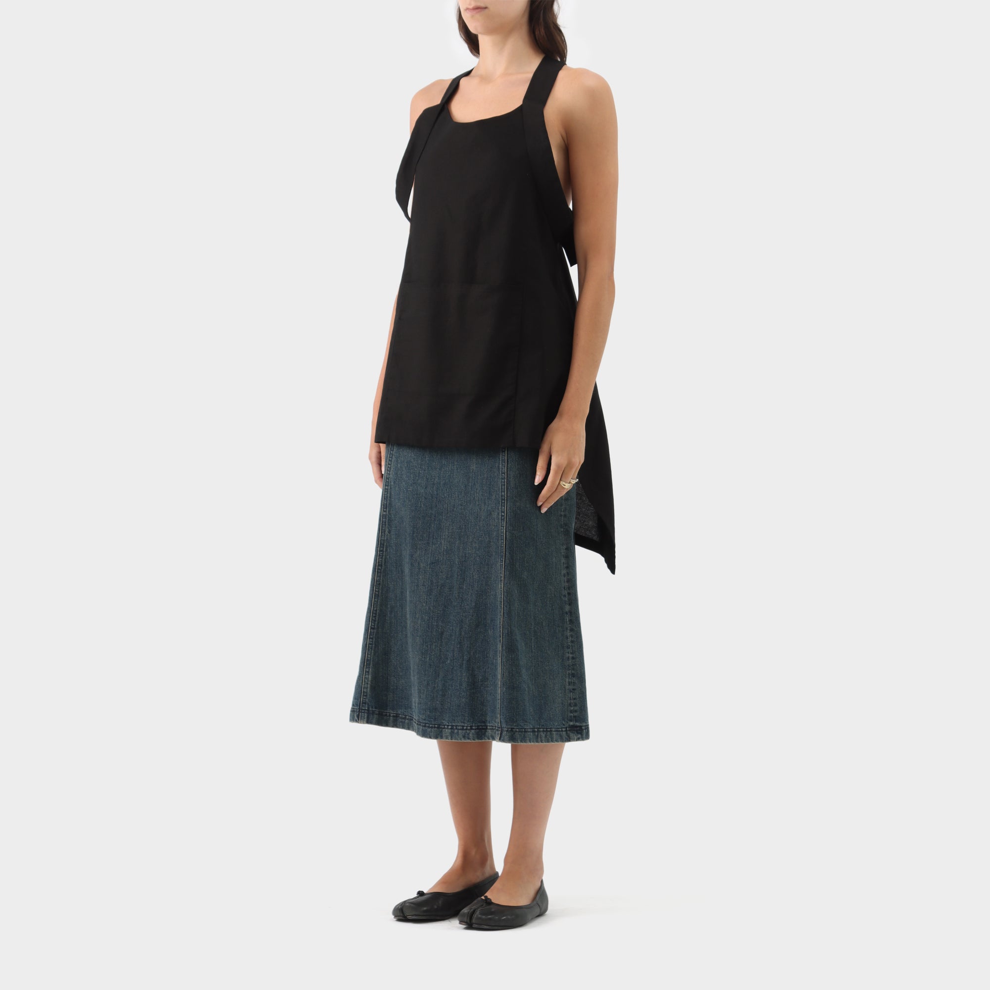 Yohji Yamamoto Drape Back Apron Top