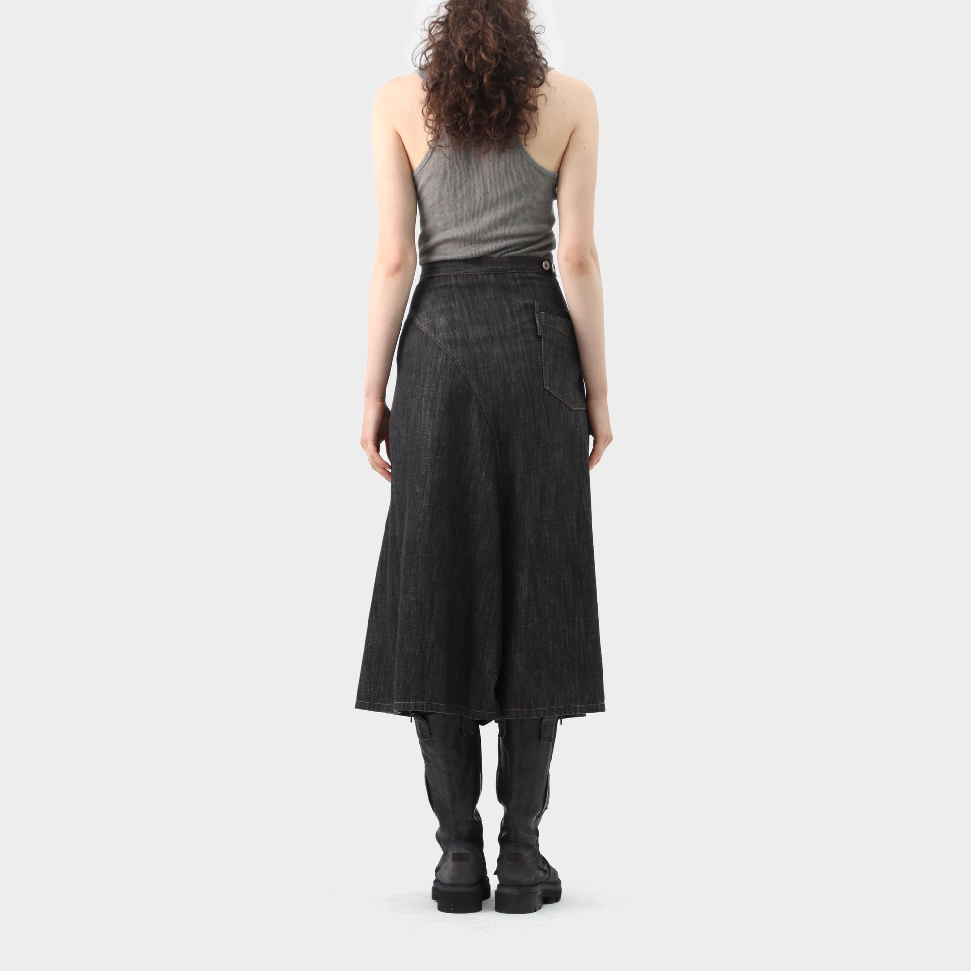 Y's Yohji Yamamoto Dark Wash Drop Crotch Pants
