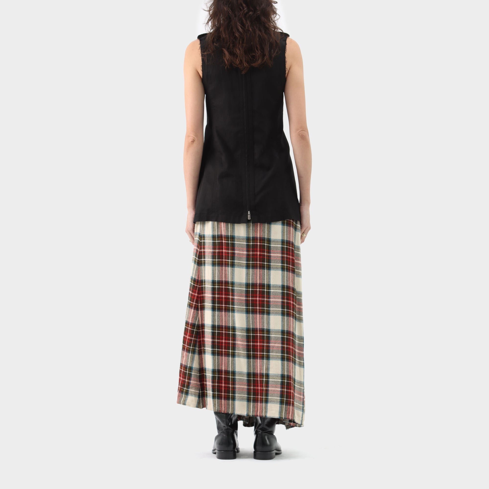 Y's Yohji Yamamoto Crop Double Breasted Raw Edge Vest