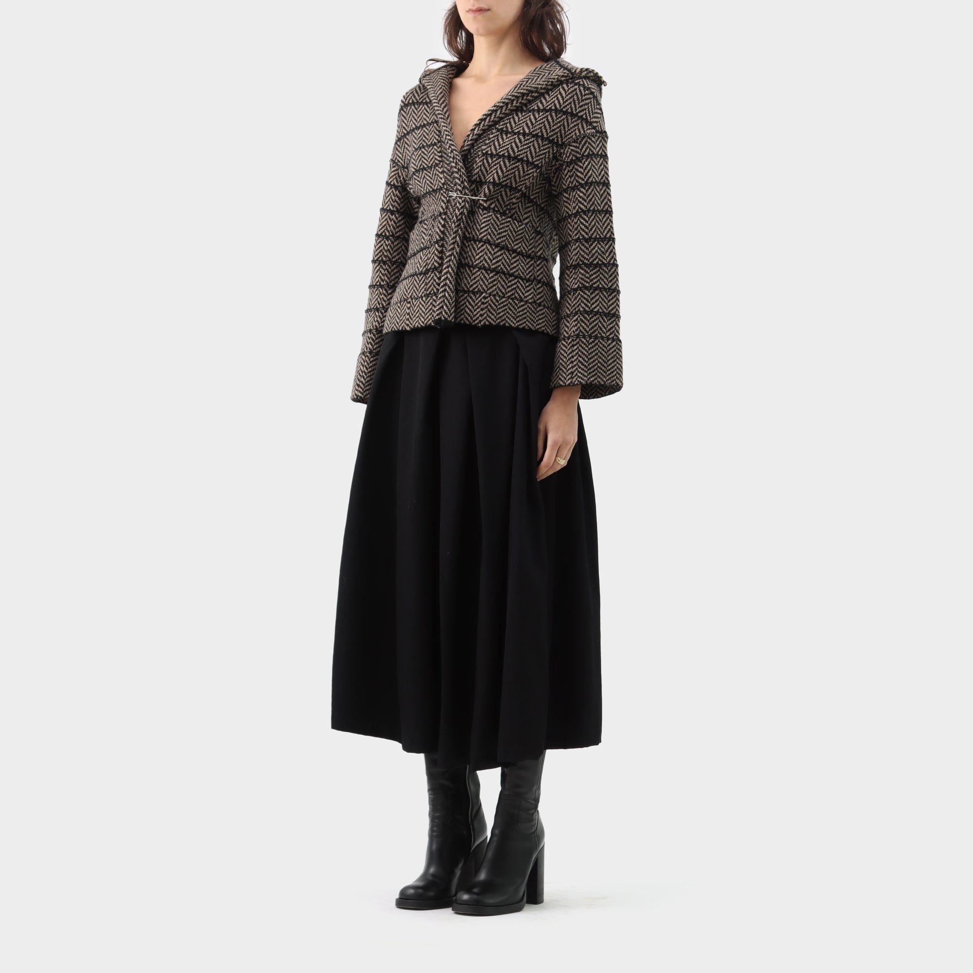 Y's Yohji Yamamoto Zig-Zag Chunky Knit Cardigan