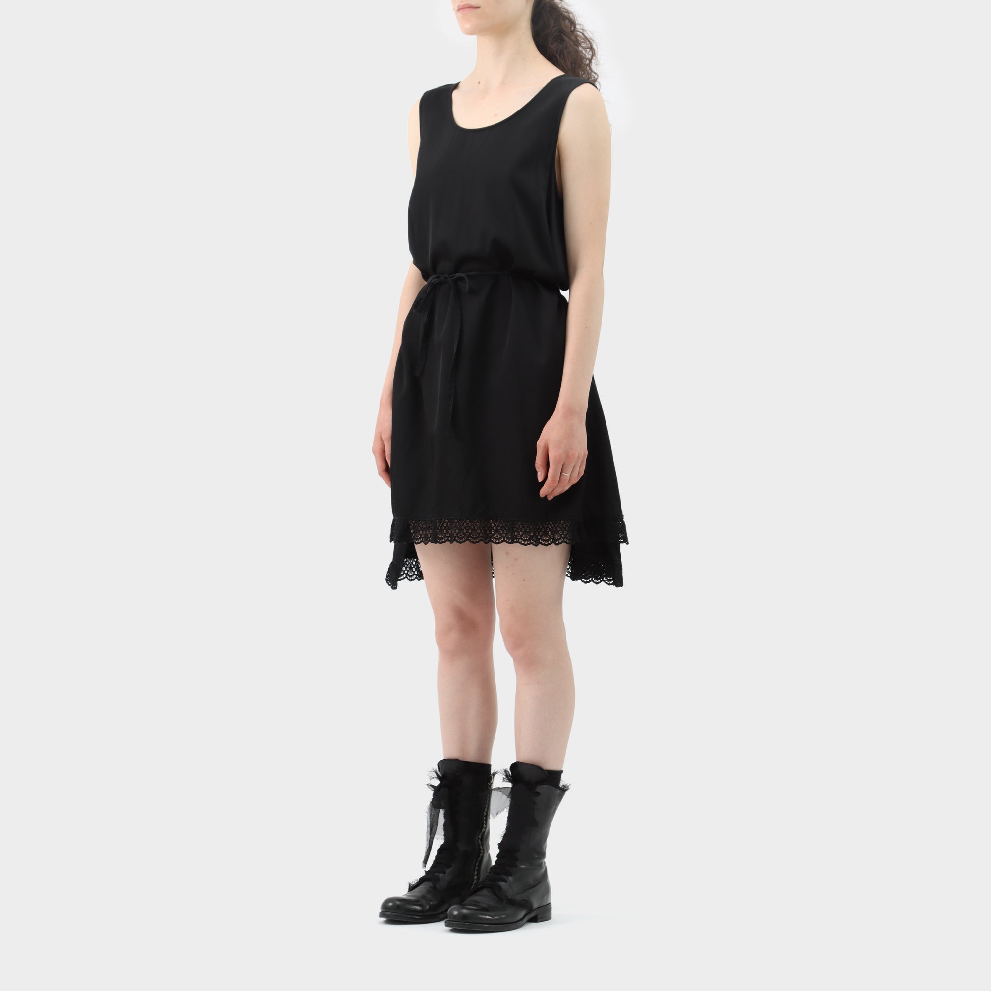 Y's Yohji Yamamoto Layered Lace Trim Tunic