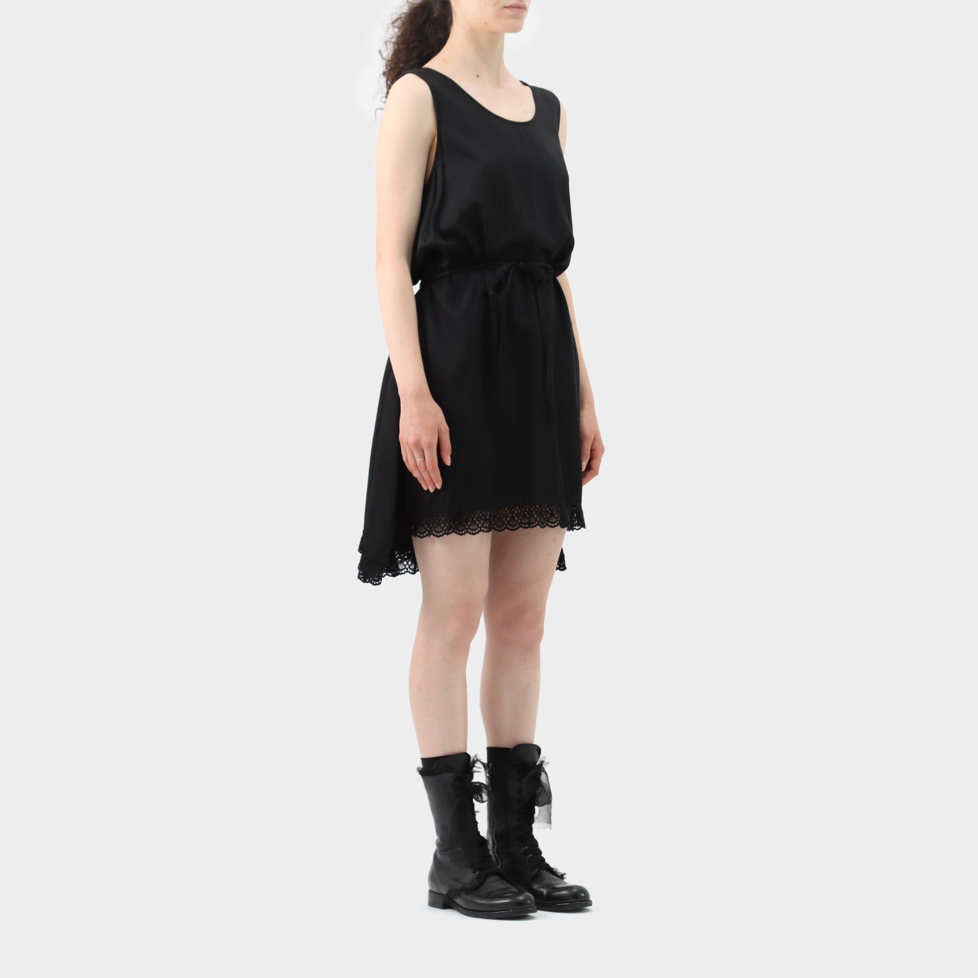 Y's Yohji Yamamoto Layered Lace Trim Tunic