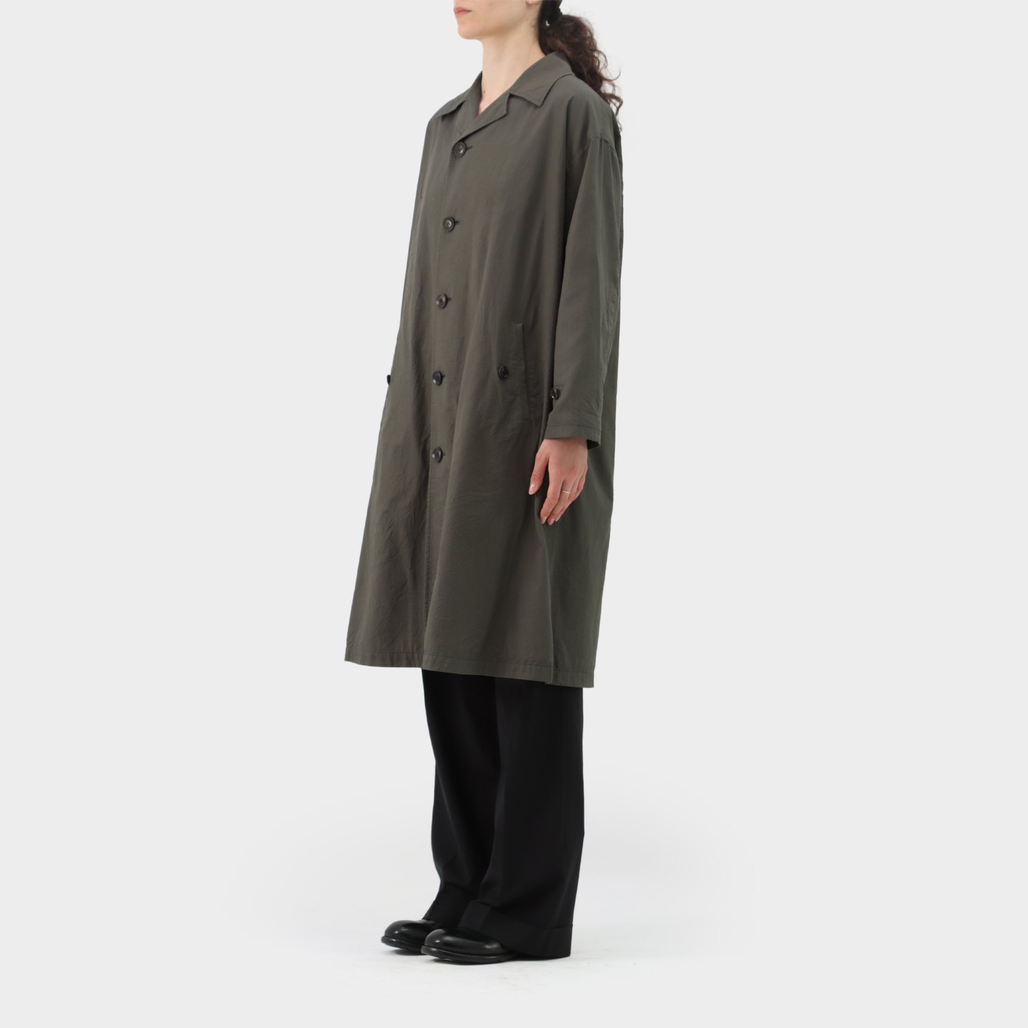 Y's Yohji Yamamoto Cotton Lined Mid Legth Trench
