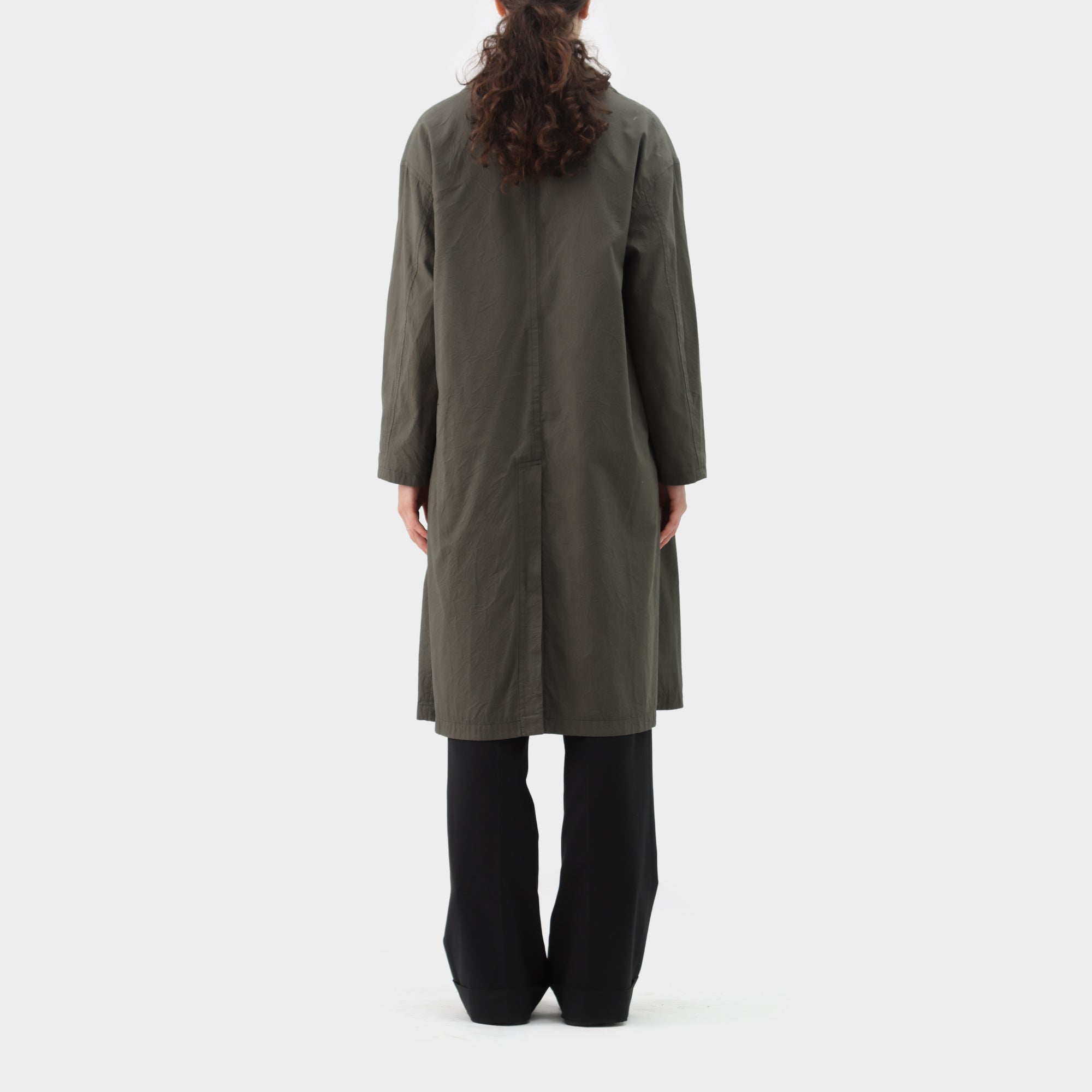 Y's Yohji Yamamoto Cotton Lined Mid Legth Trench
