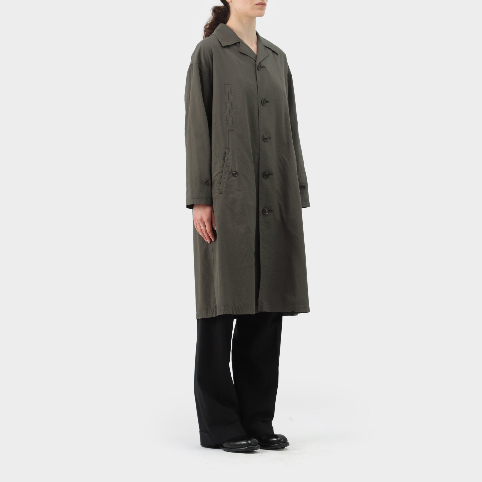 Y's Yohji Yamamoto Cotton Lined Mid Legth Trench