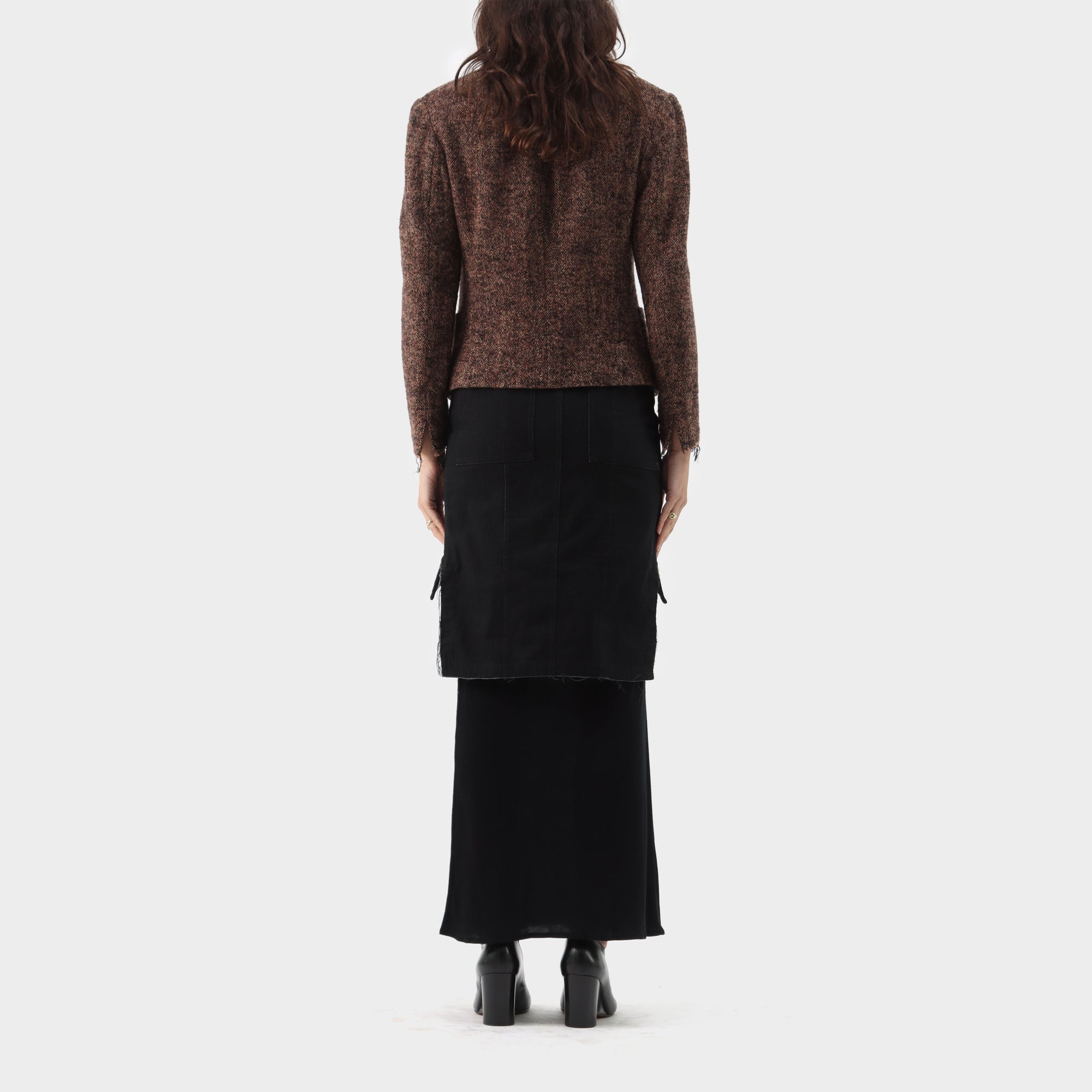 Y's Yohji Yamamoto Frayed Tweed Blazer