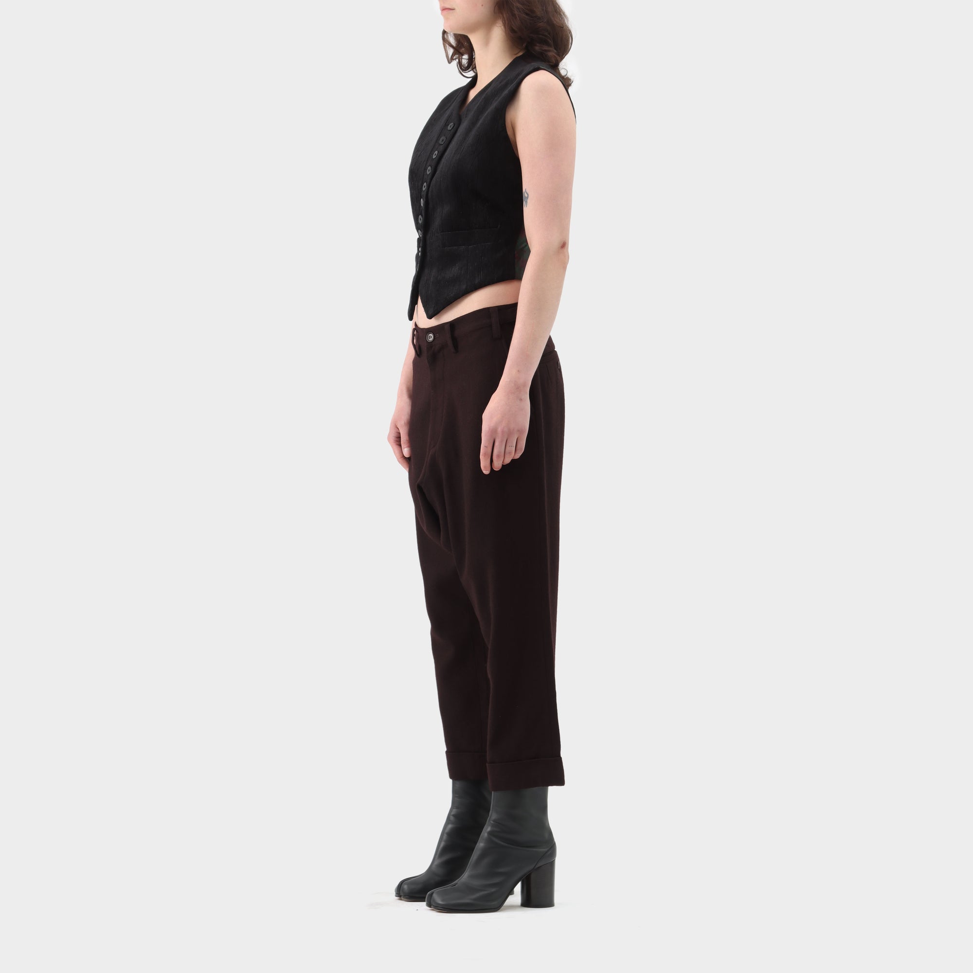 Yohji Yamamoto Noir Wool Drop Crotch Pants