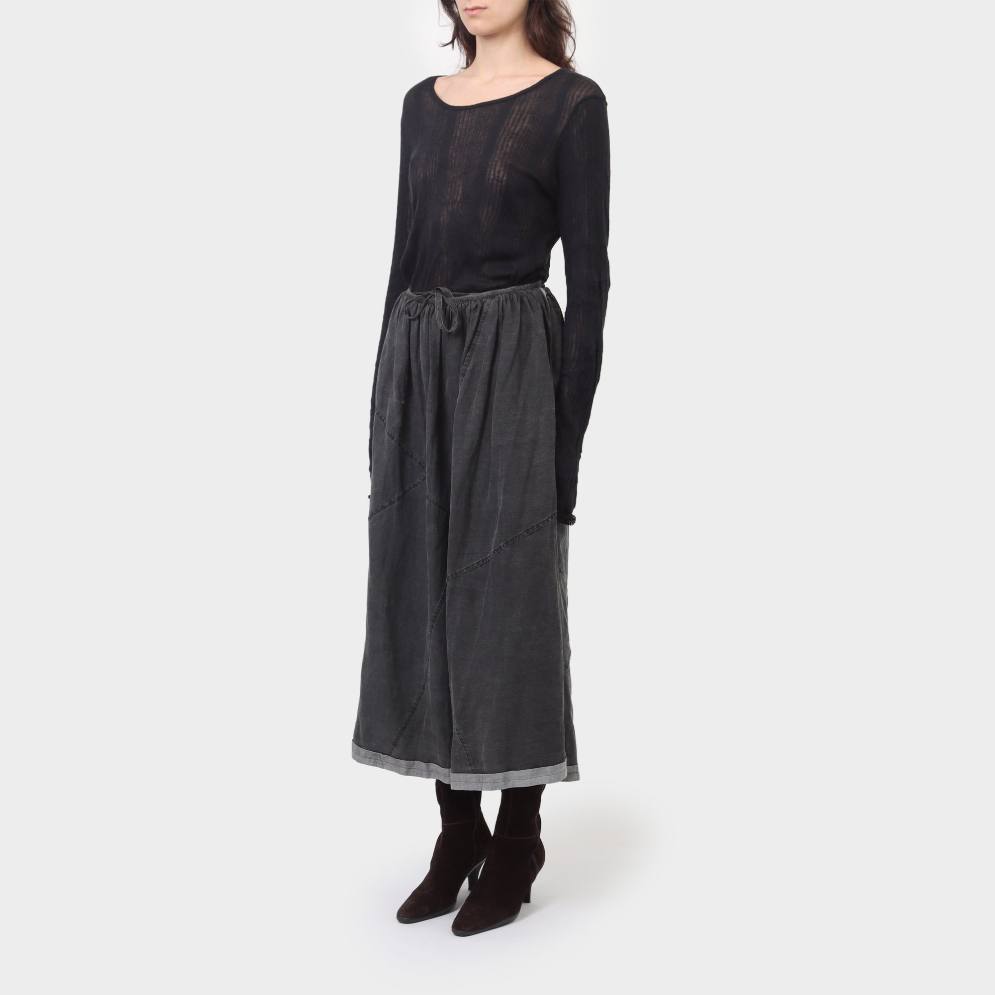 Y's Yohji Yamamoto Tie-up Wrap Skirt