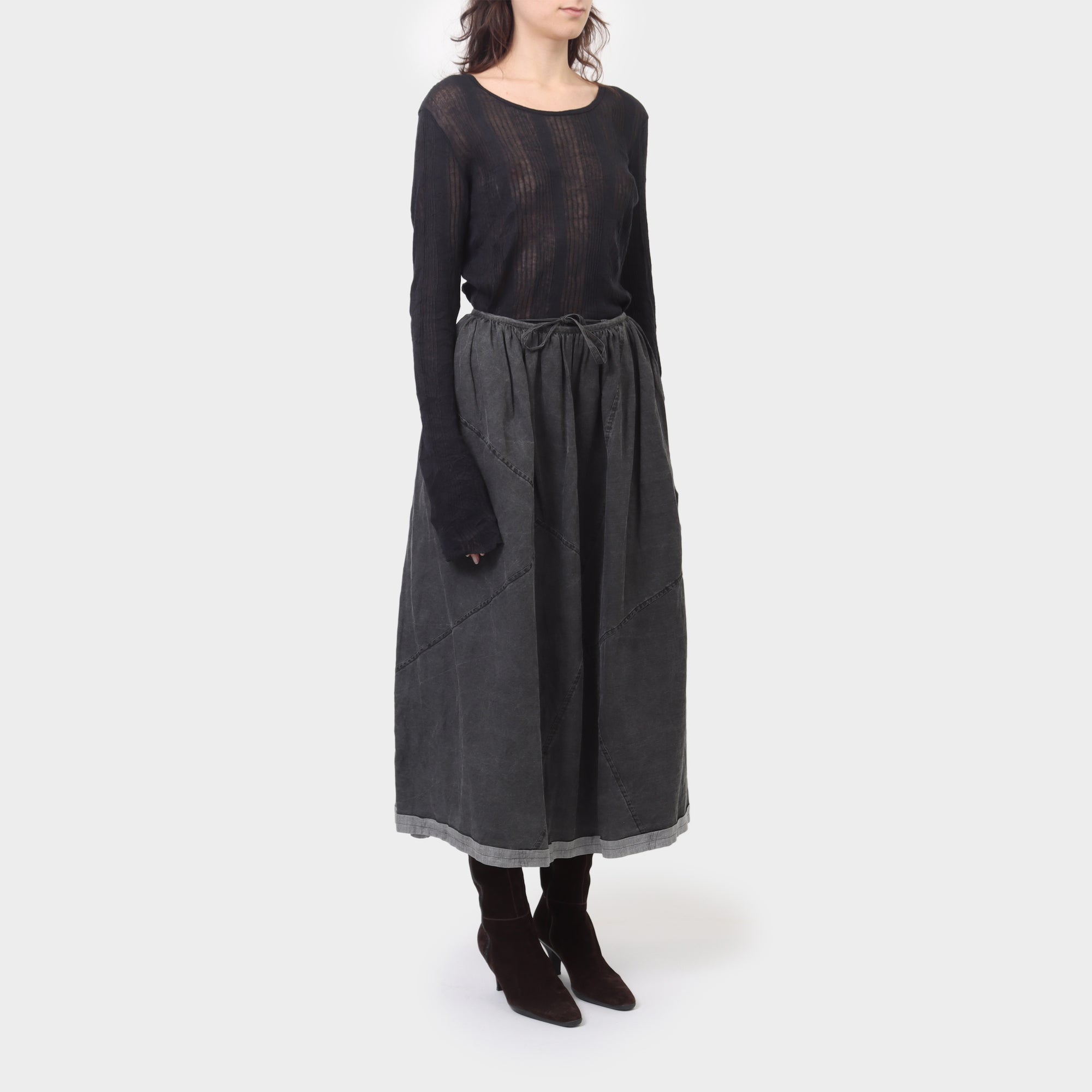 Y's Yohji Yamamoto Tie-up Wrap Skirt