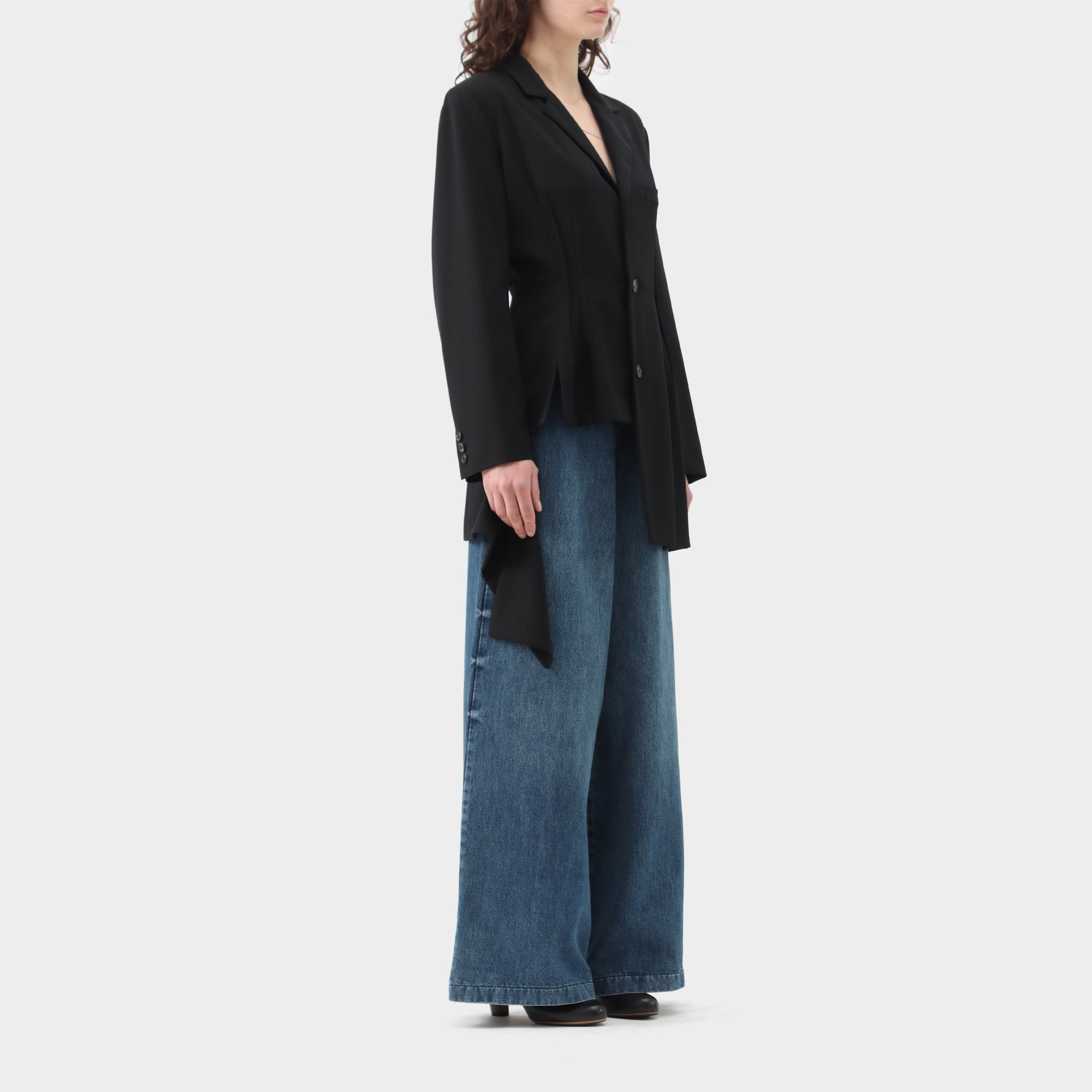 Yohji Yamamoto Deconstructed Inverted Dart longline jacket