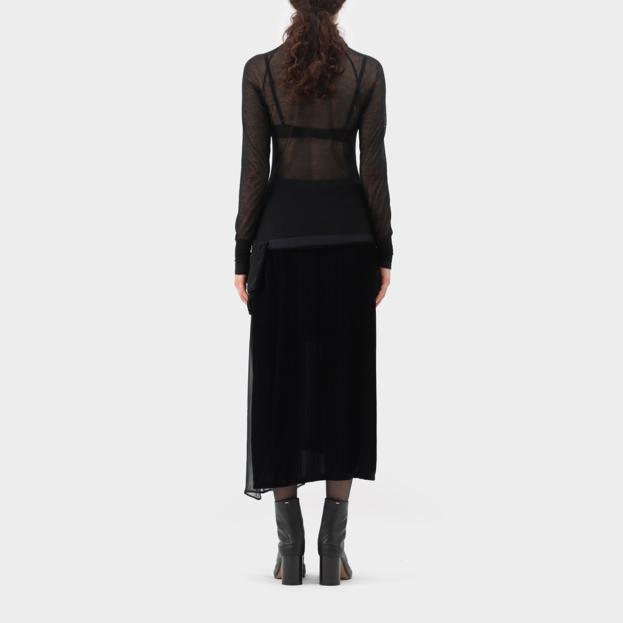 Yohji Yamamoto Sheer Layered Dress