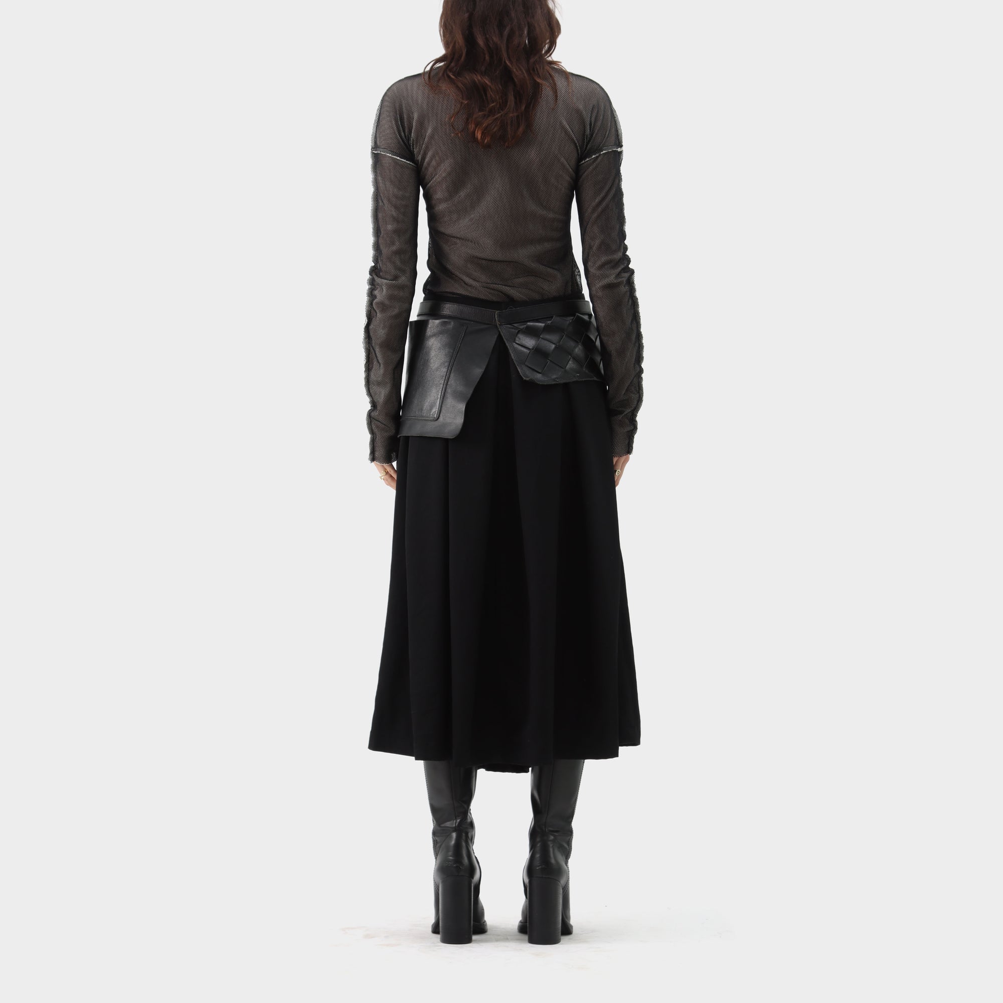 Yohji Yamamoto Weaved Leather Pocket Wrap Belt