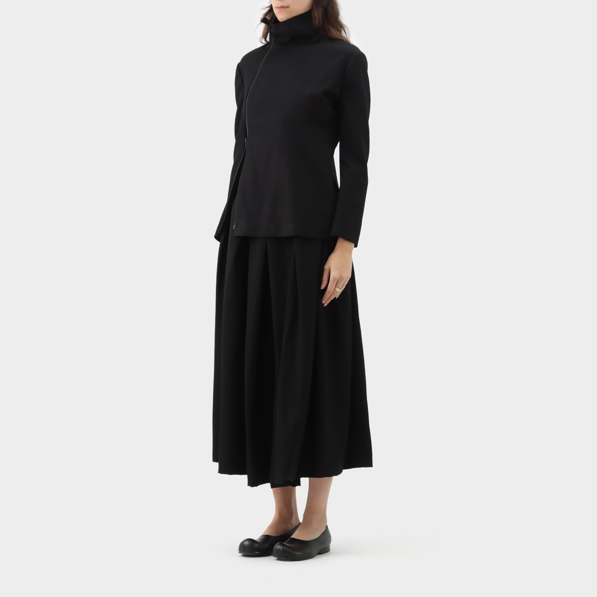 Yohji Yamamoto Wool Asymmetrical Zip Jacket