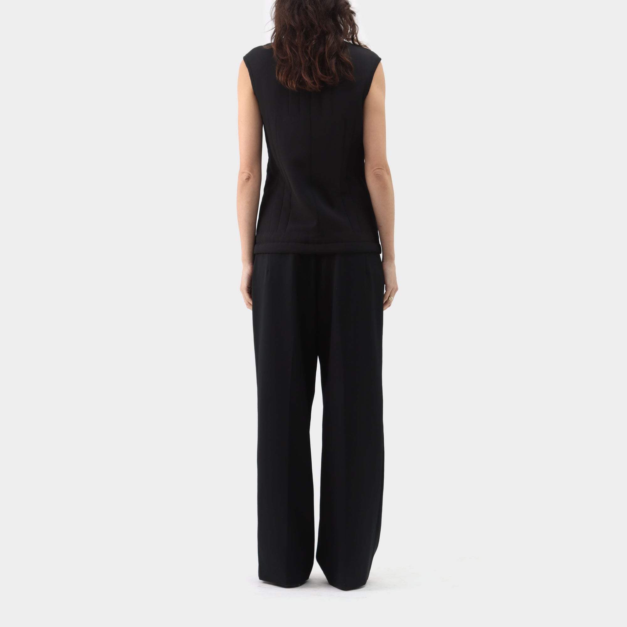 Yohji Yamamoto Silk Padded Panelled Vest 