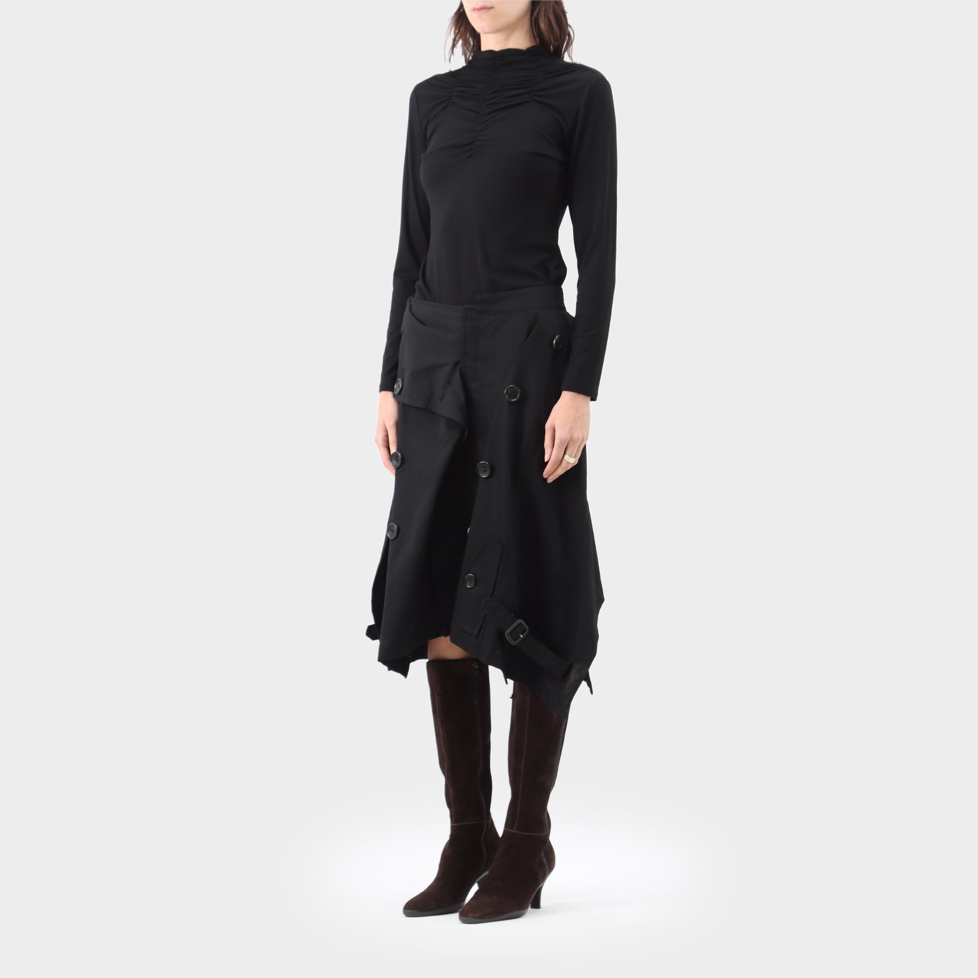 Junya Watanabe wool trench skirt