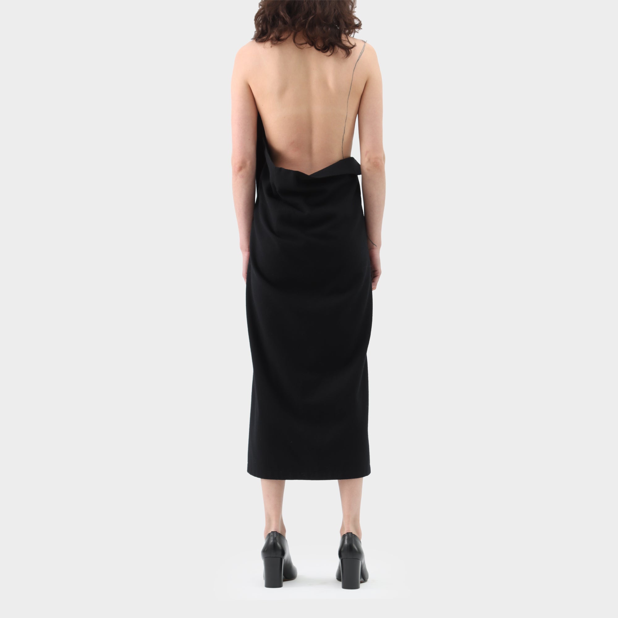 Y's Yohji Yamamoto Wool Halter Dress
