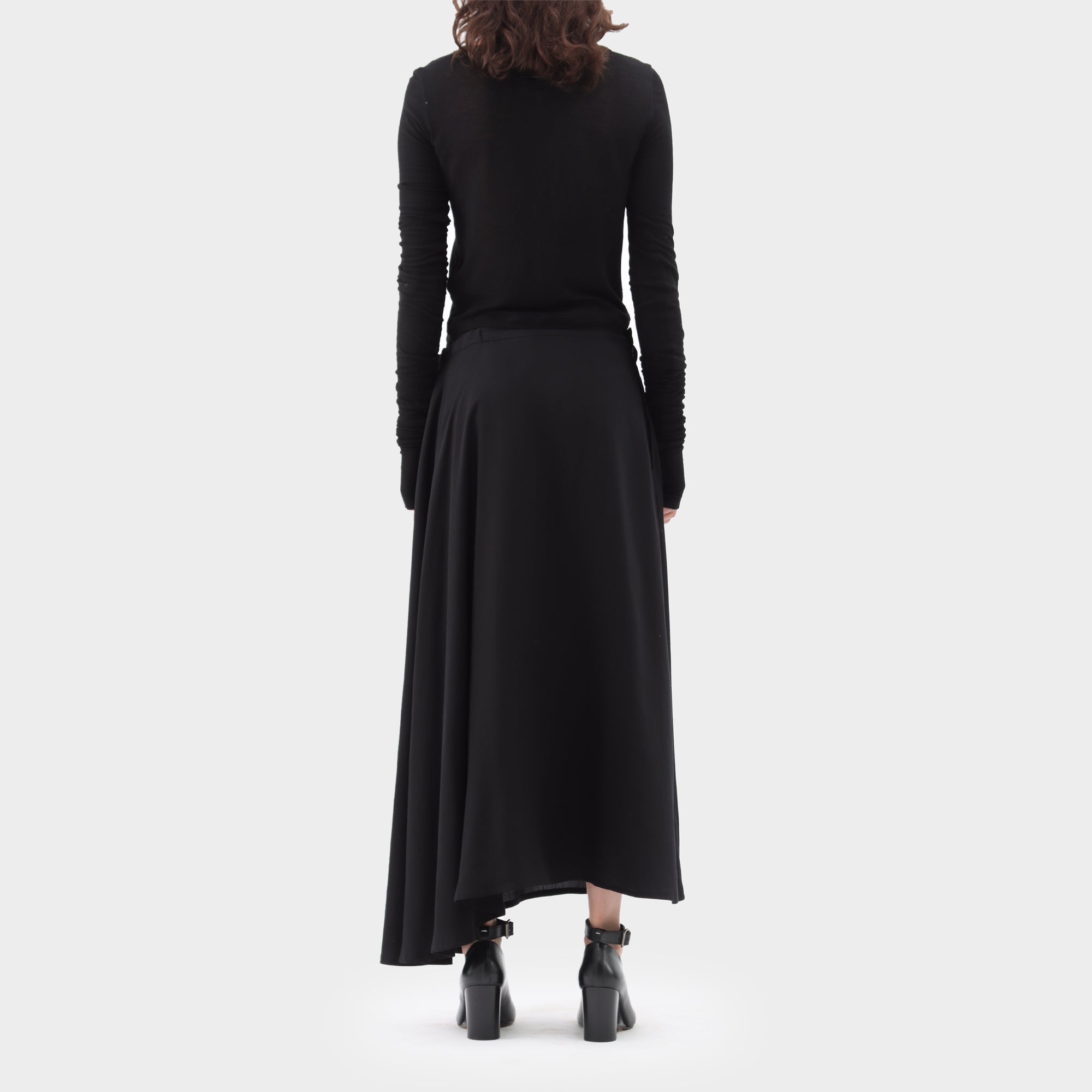 Y's Yohji Yamamoto drape drawstring skirt