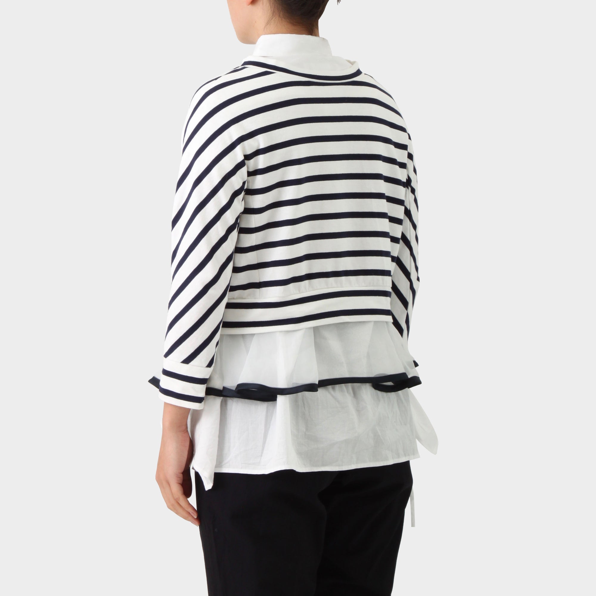 Sacai Breton Stripe Deconstructed Top
