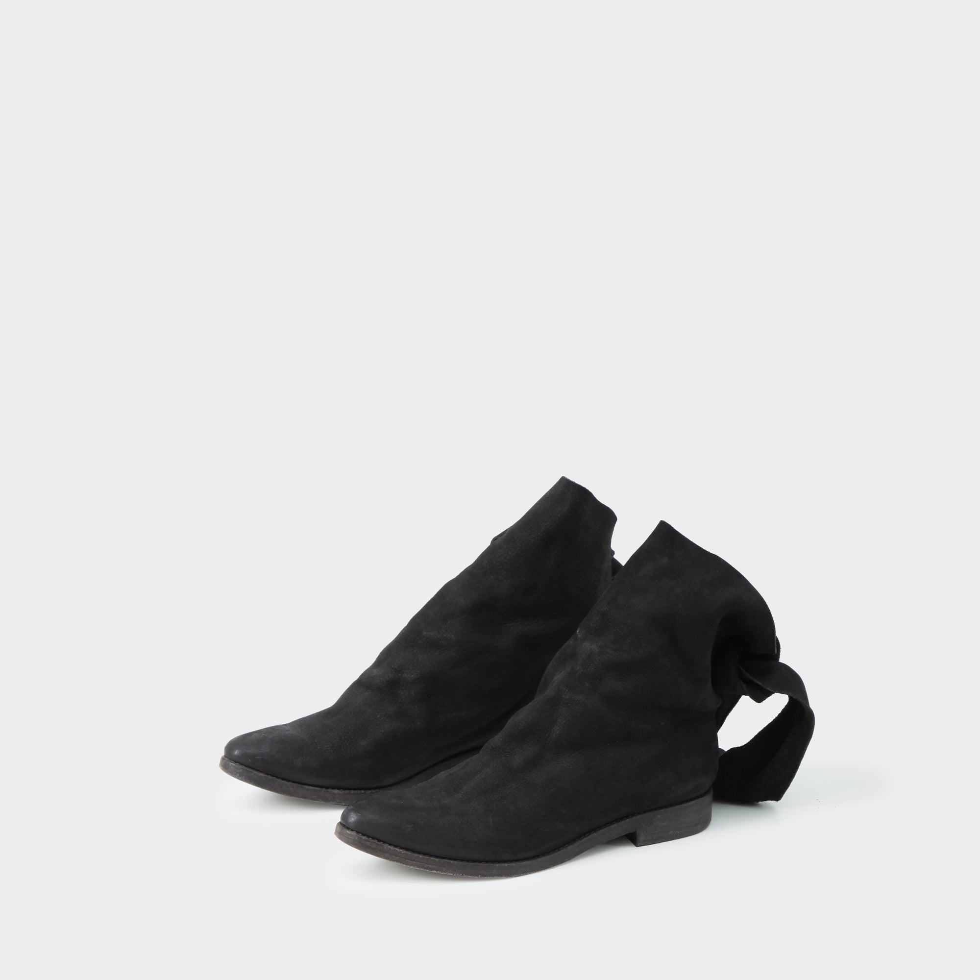 Uma Wang Leather Self-tie Boots