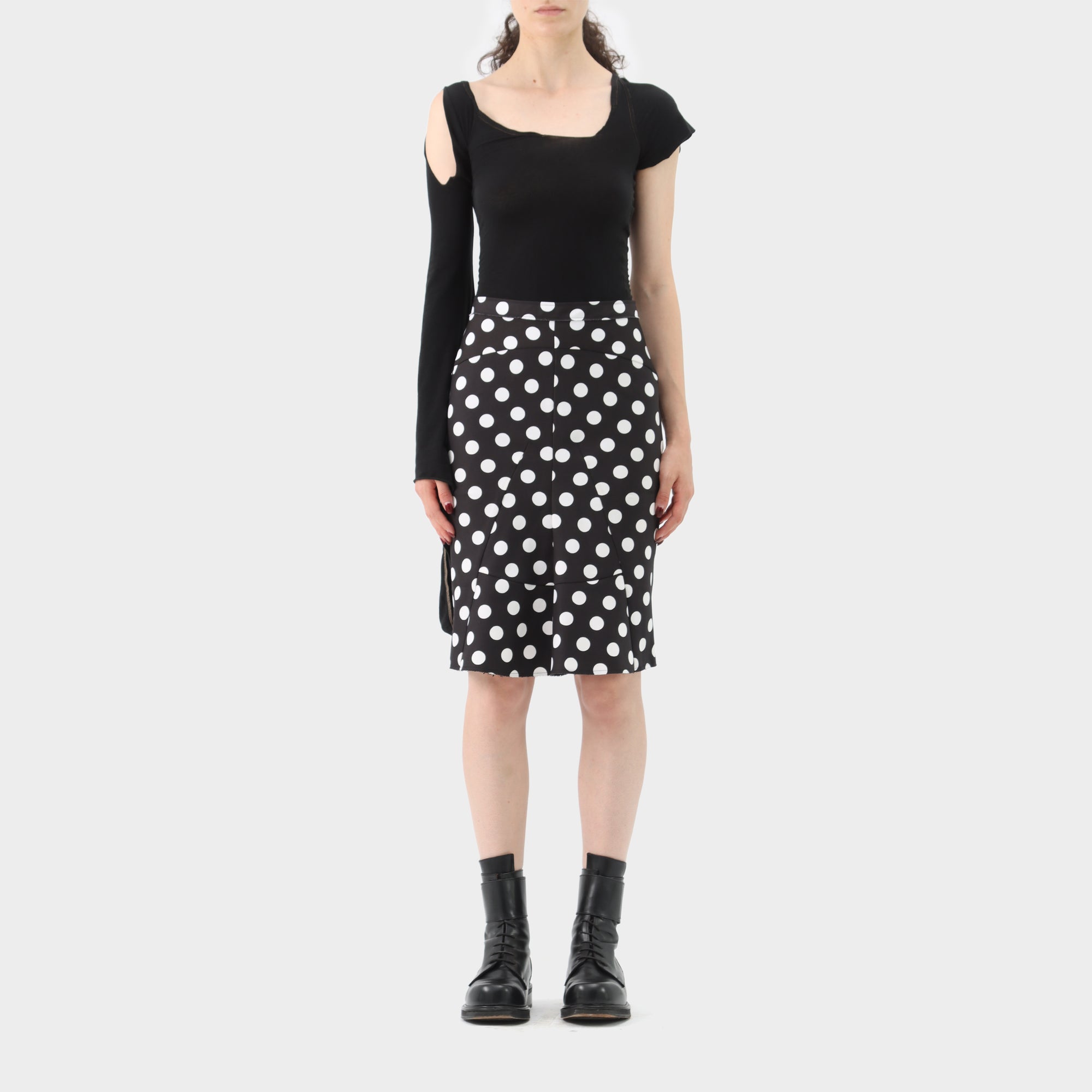 Junya Watanabe Panelled Polka dot Skirt