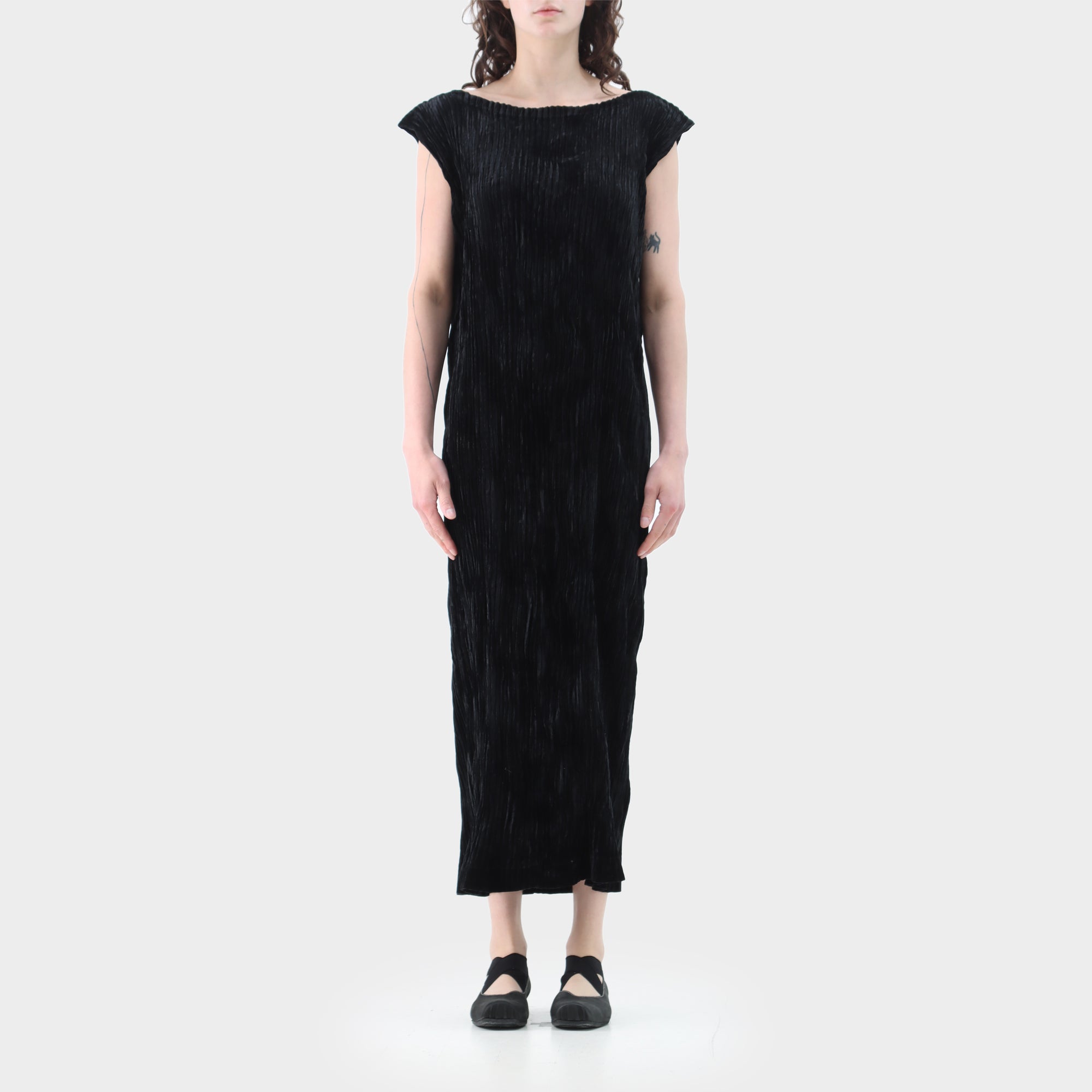 Issey Miyake Velvet Pleat Dress