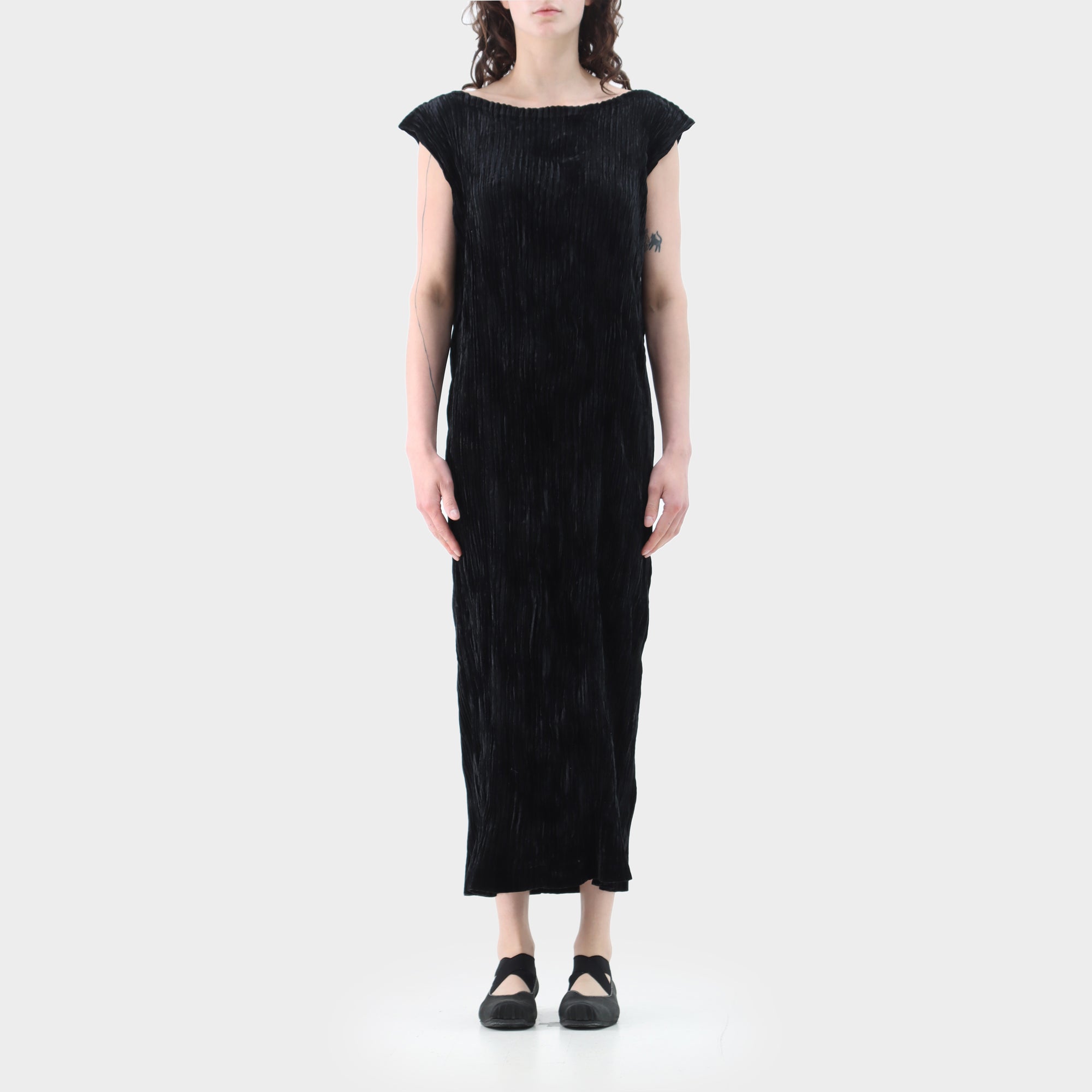 Issey Miyake Velvet Pleat Dress