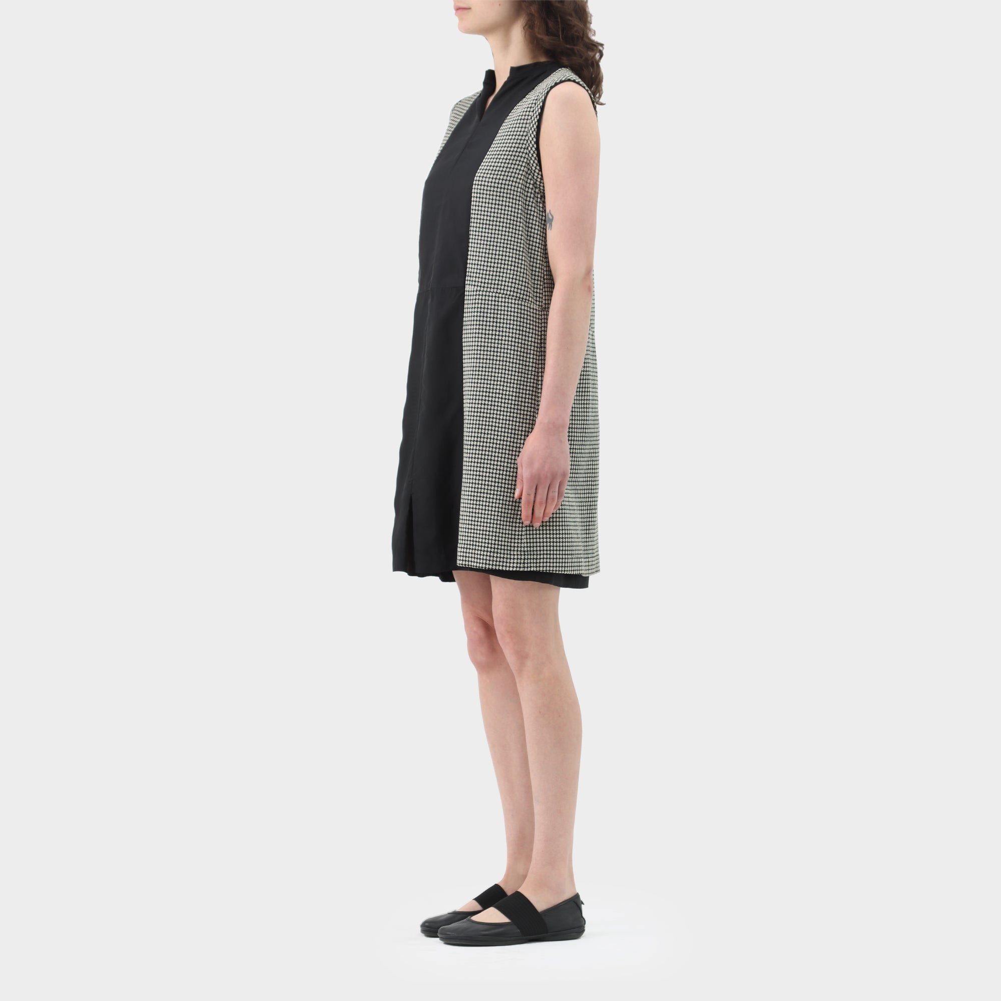 Tricot Comme des Garçons Wool/Nylon Houndstooth Dress