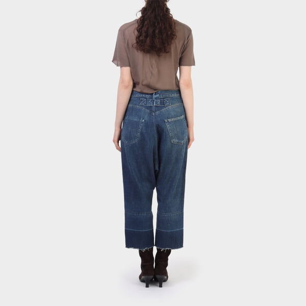 Y's Yohji Yamamoto High Waisted Denim Drop Crotch Jeans