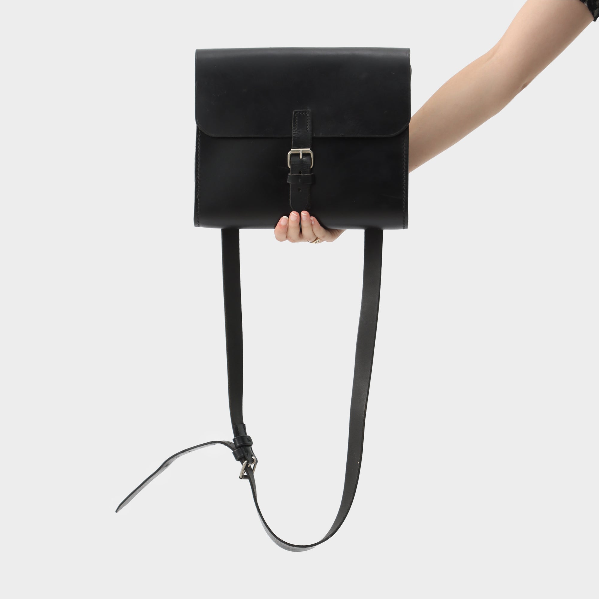 Ann Demeulemeester Hand Sewn Leather Satchel