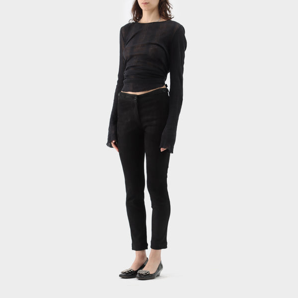 Ann Demeulemeester Cotton Lined Leather Pants