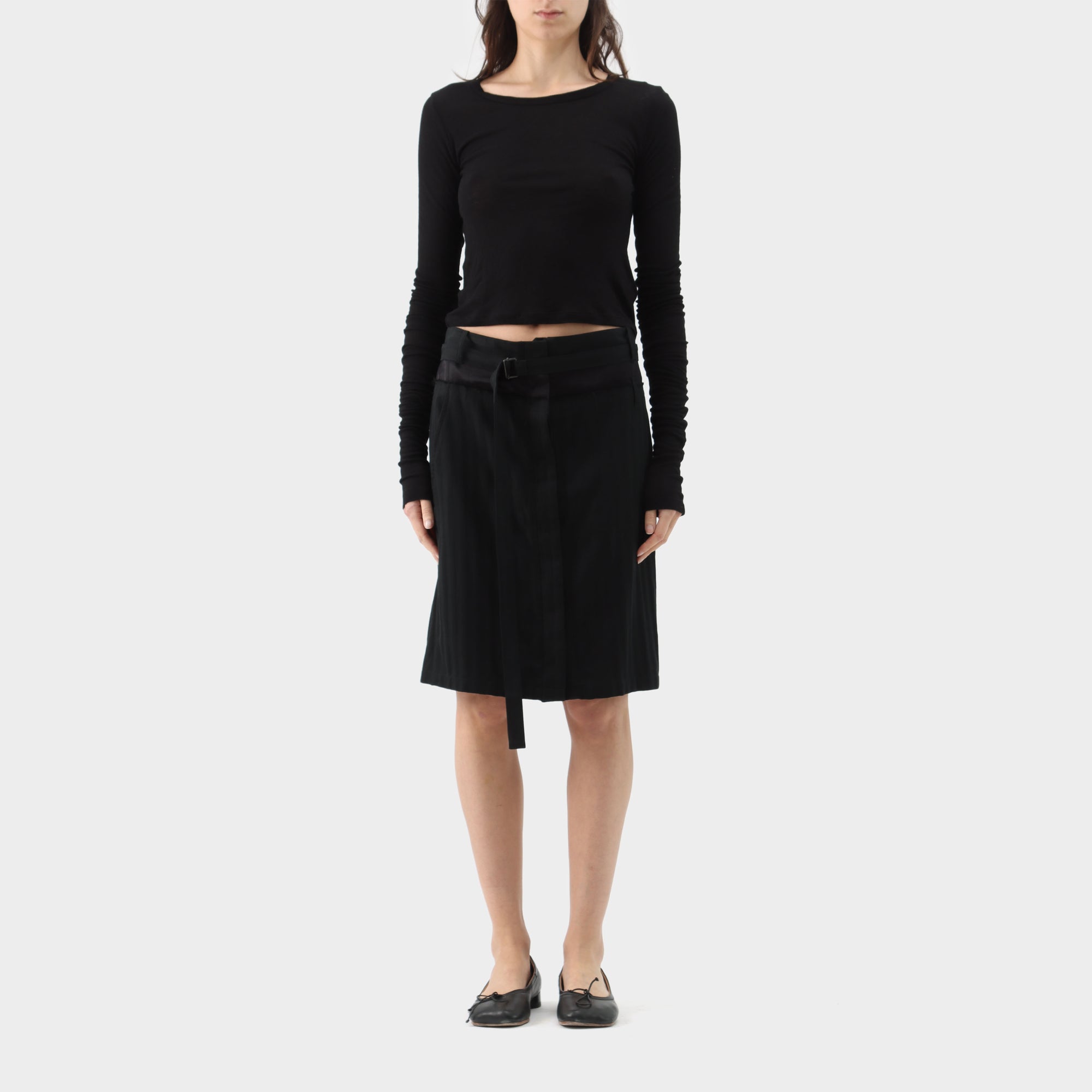 Ann Demeulemeester Cotton Blend Pinstripe Skirt
