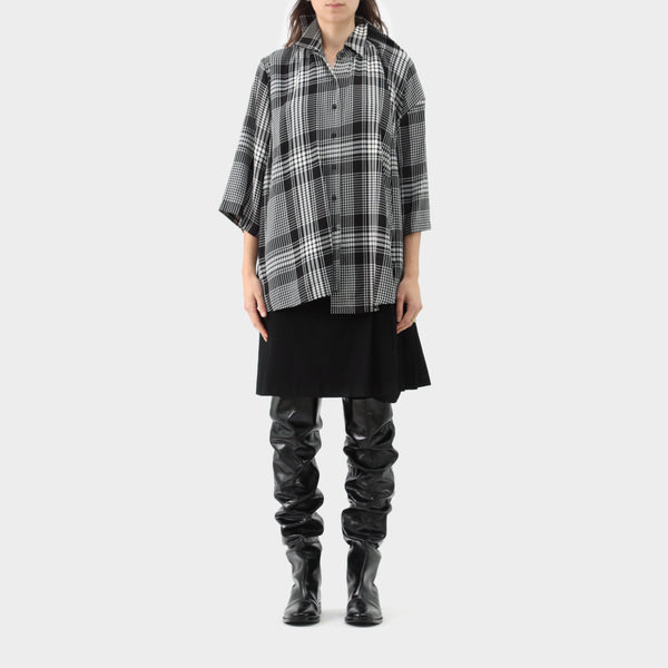 Balenciaga Check Oversized Shirt