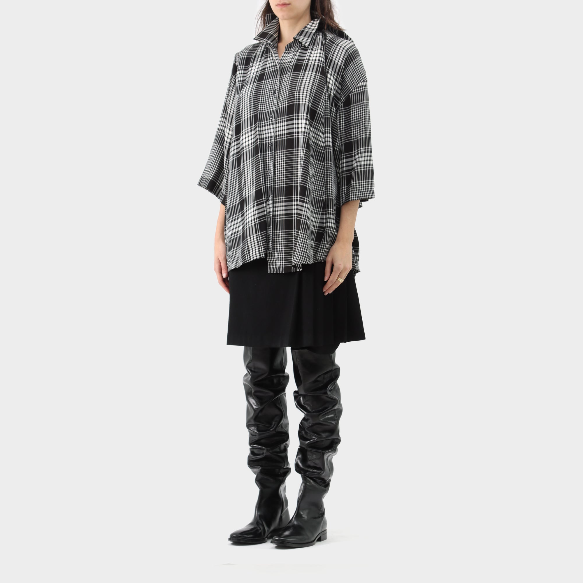 Balenciaga Check Oversized Shirt