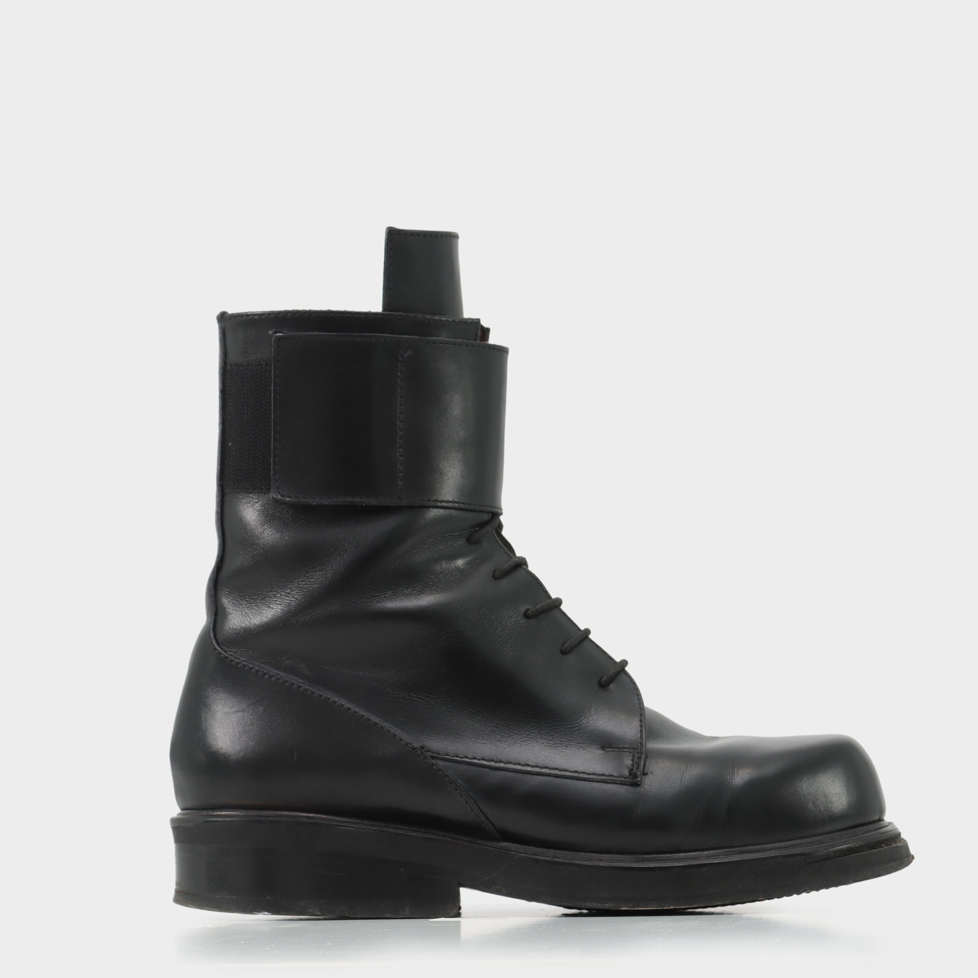 Dirk Bikkembergs Velcro Closure Leather Boots Shop Bruce