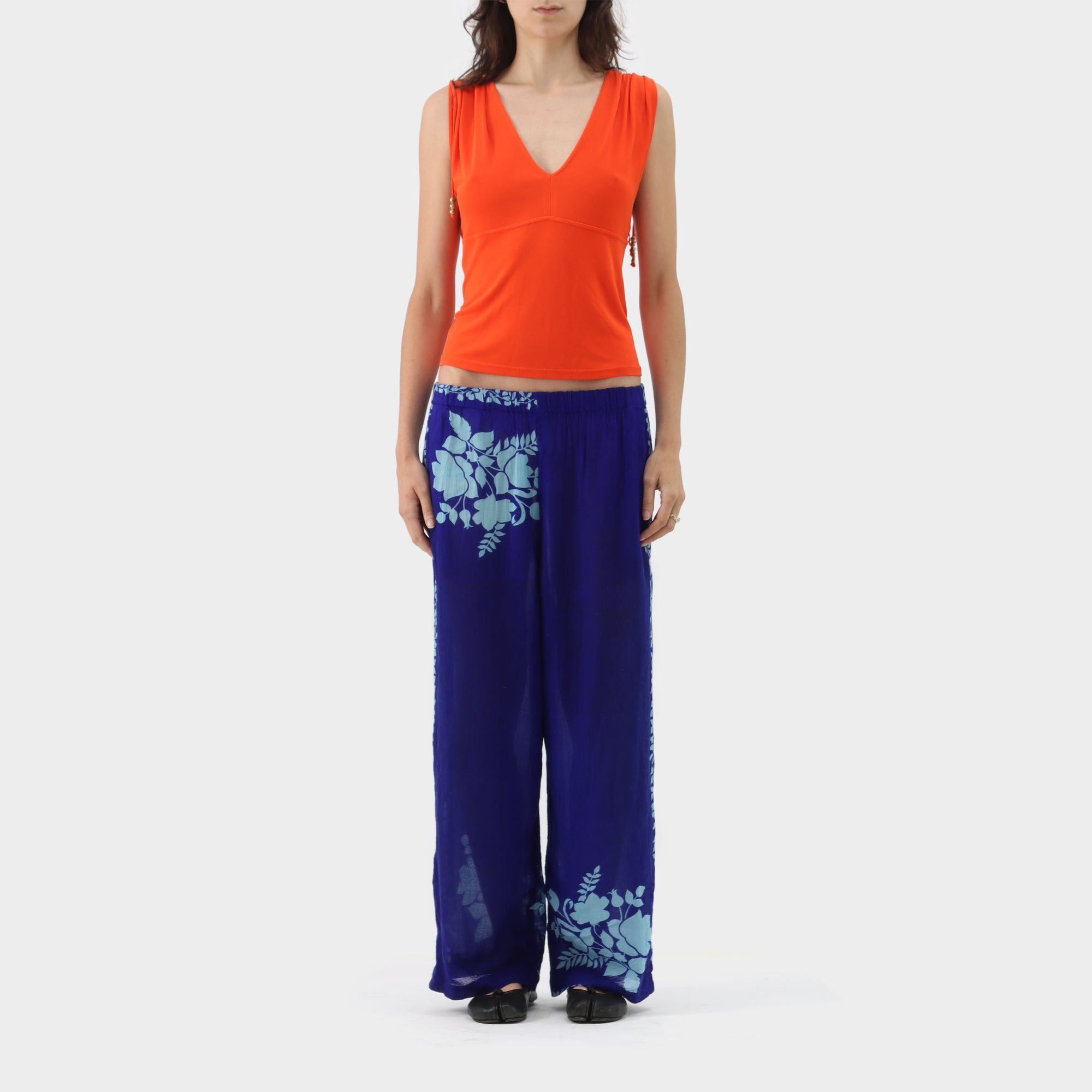 Comme des Garçons Cropped Floral Pants
