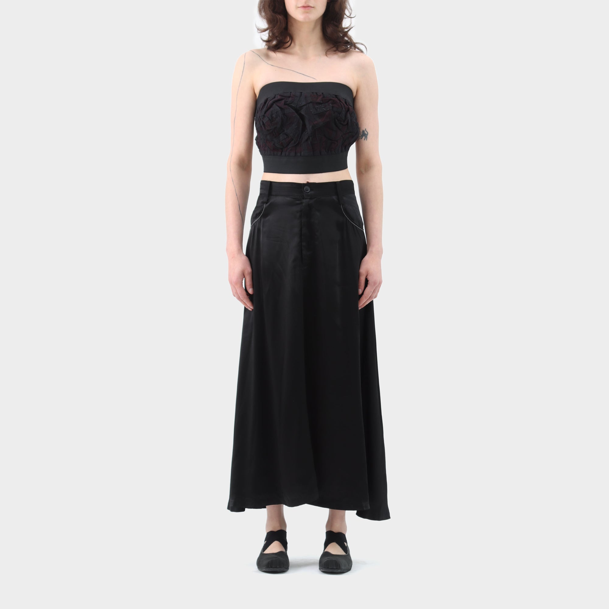 Comme des Garçons Velvet Mesh Layered Bustier