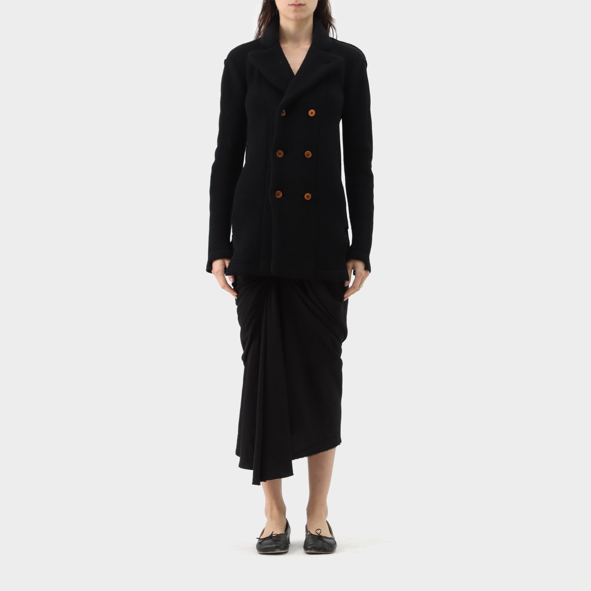 Comme des Garçons Wool Knit Double Breasted Jacket