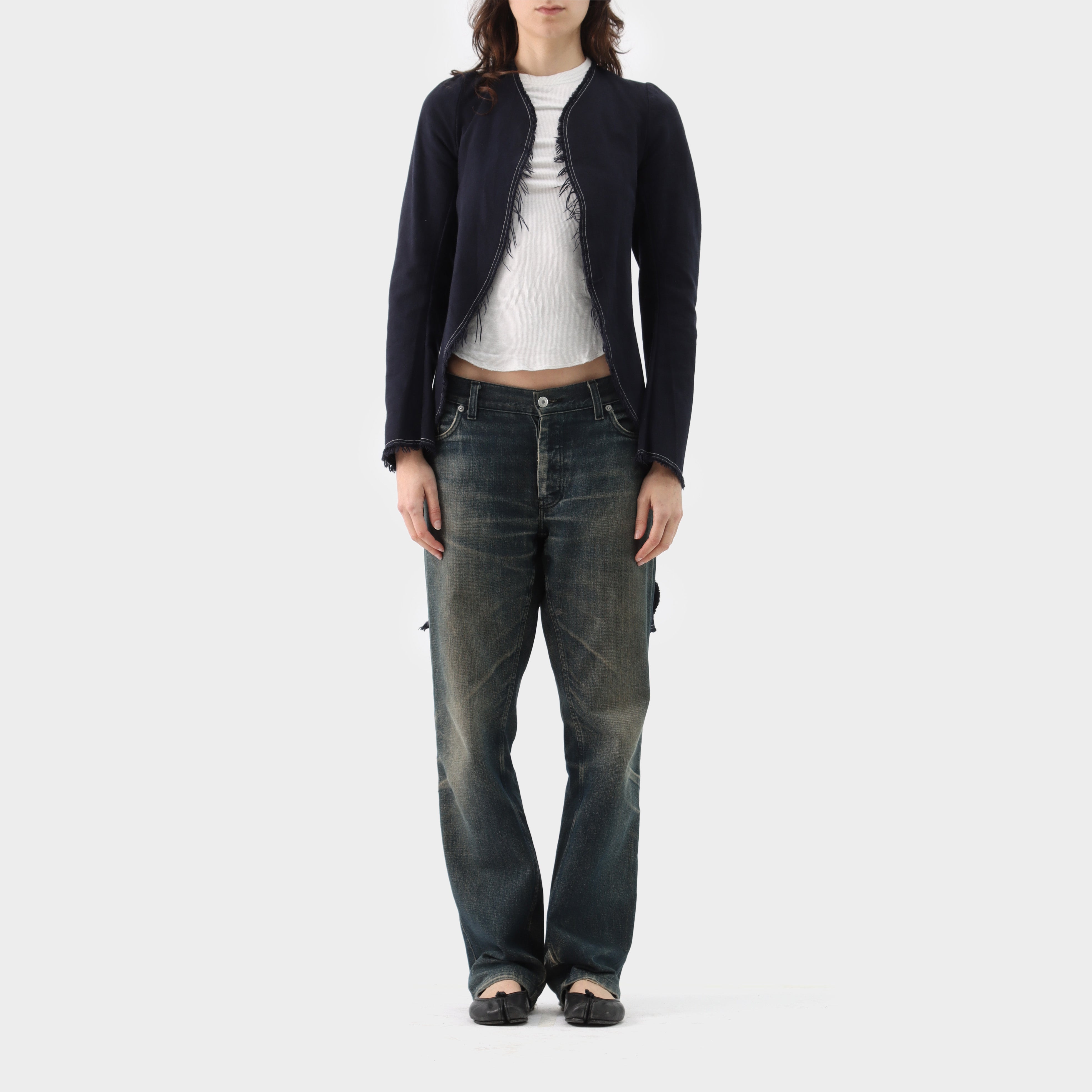 Comme des Garçons Frayed Edge Fitted Jacket – Shop Bruce