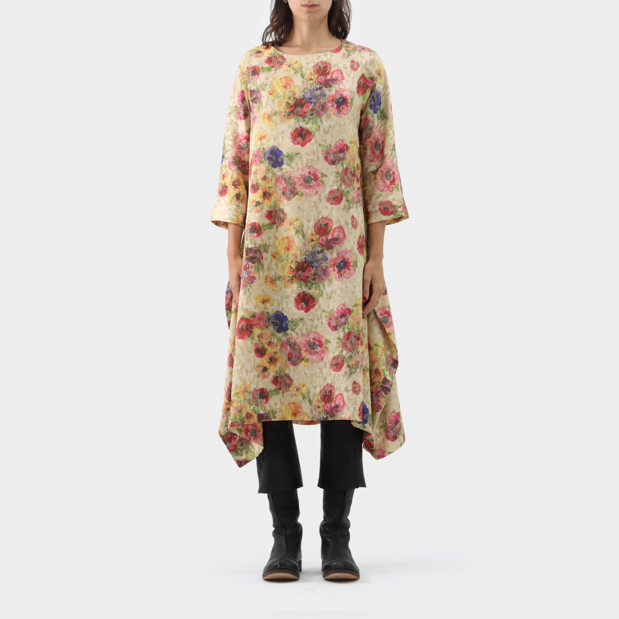 Comme des Garçons Floral Hanky Hem Dress