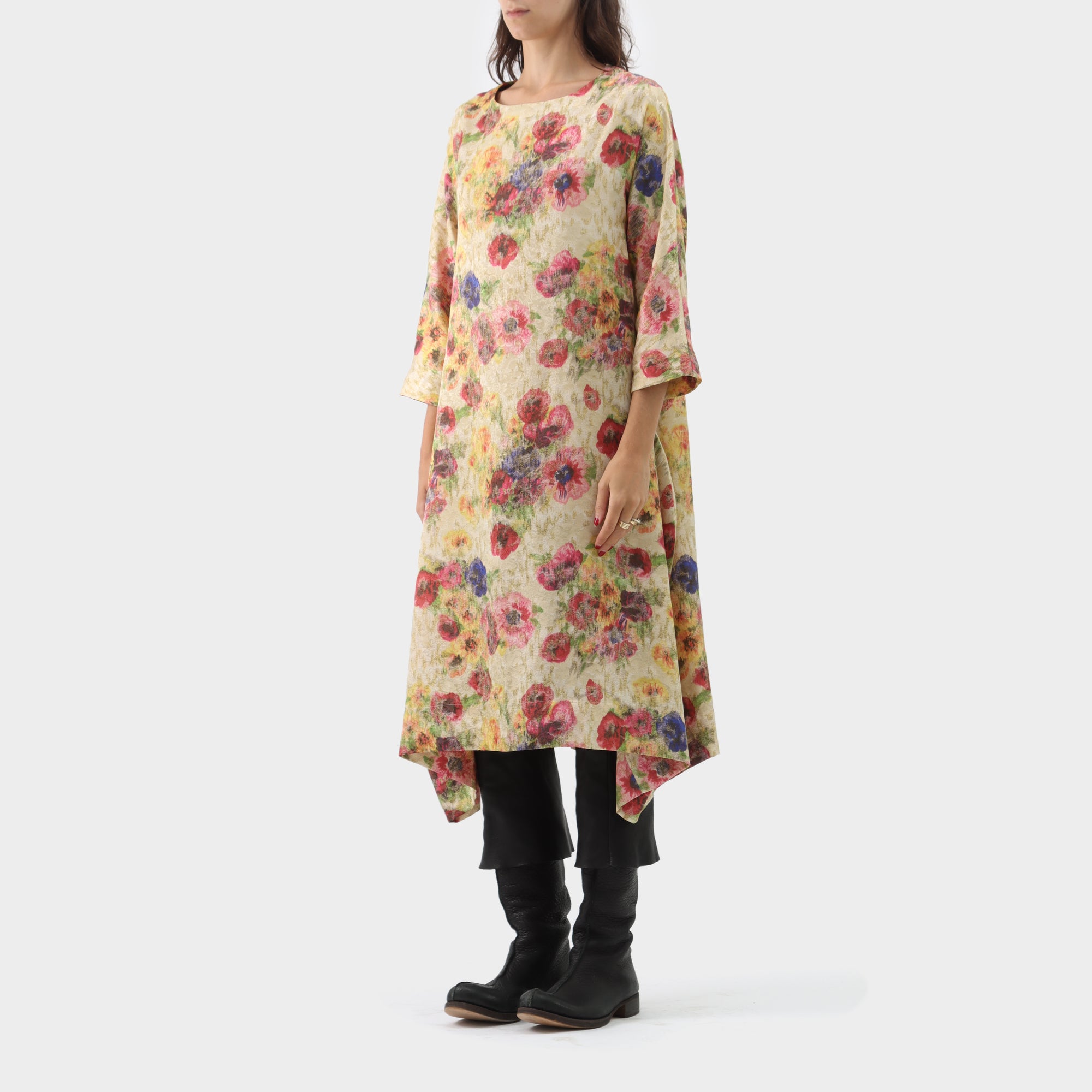 Comme des Garçons Floral Hanky Hem Dress