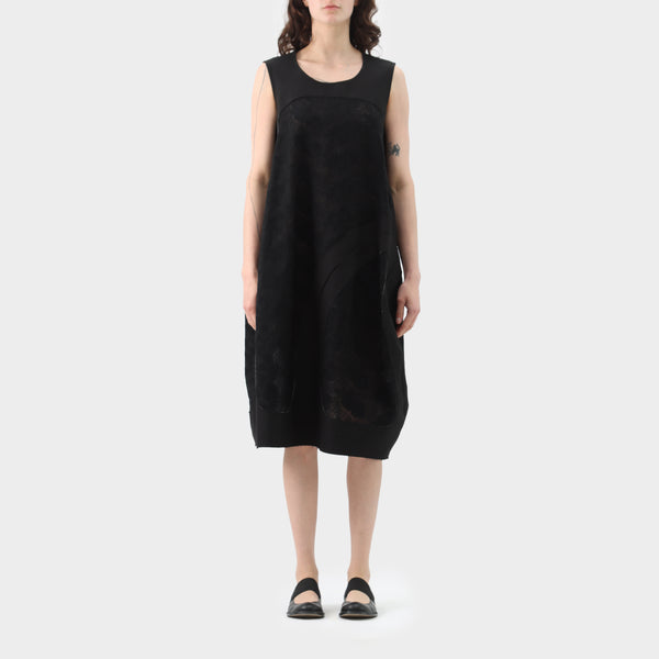 Comme des Garçons Sheer lace panelled sheath dress