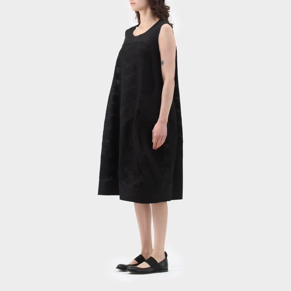 Comme des Garçons Sheer lace panelled sheath dress