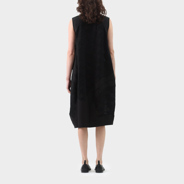 Comme des Garçons Sheer lace panelled sheath dress