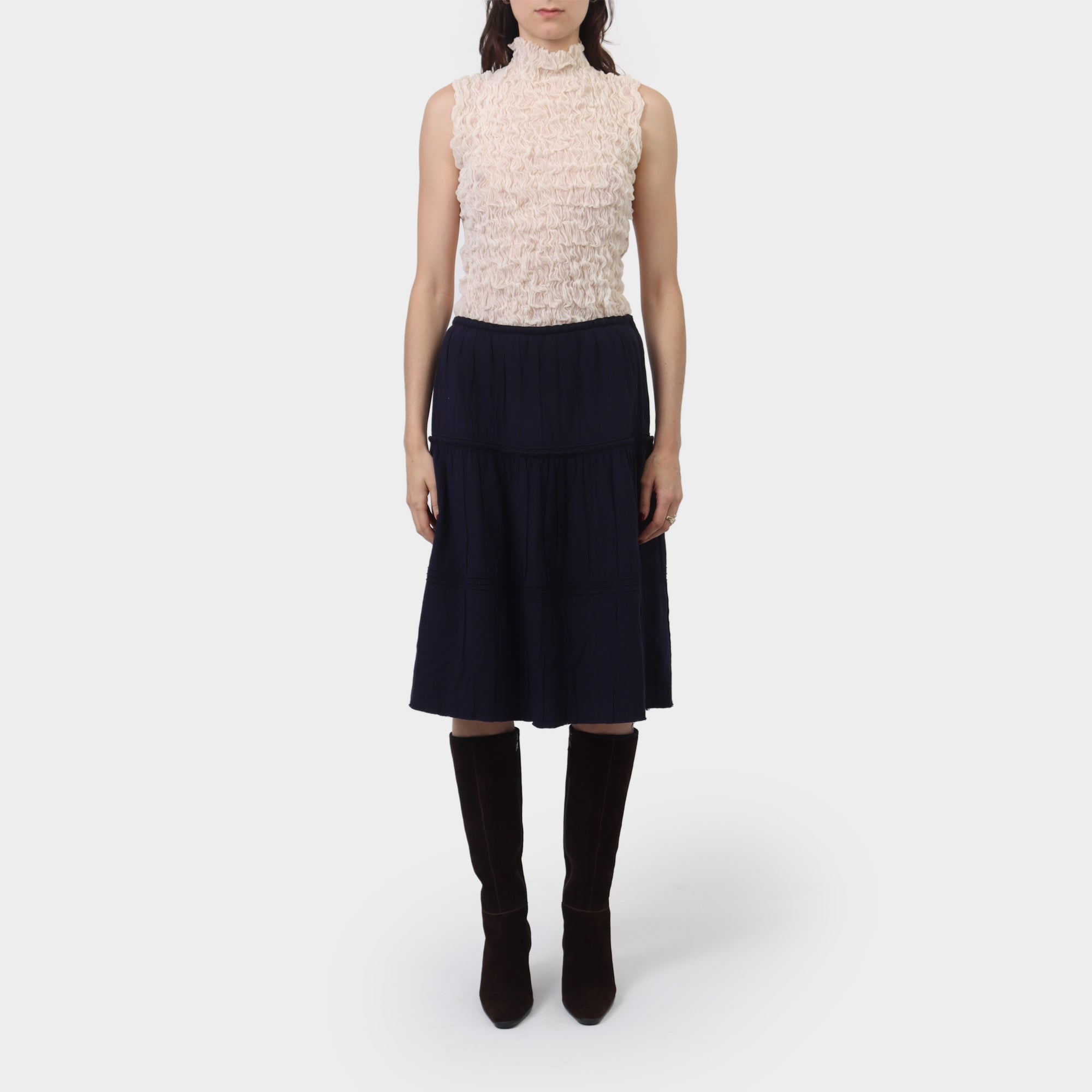 Comme des Garçons Panelled Lace Lined Skirt