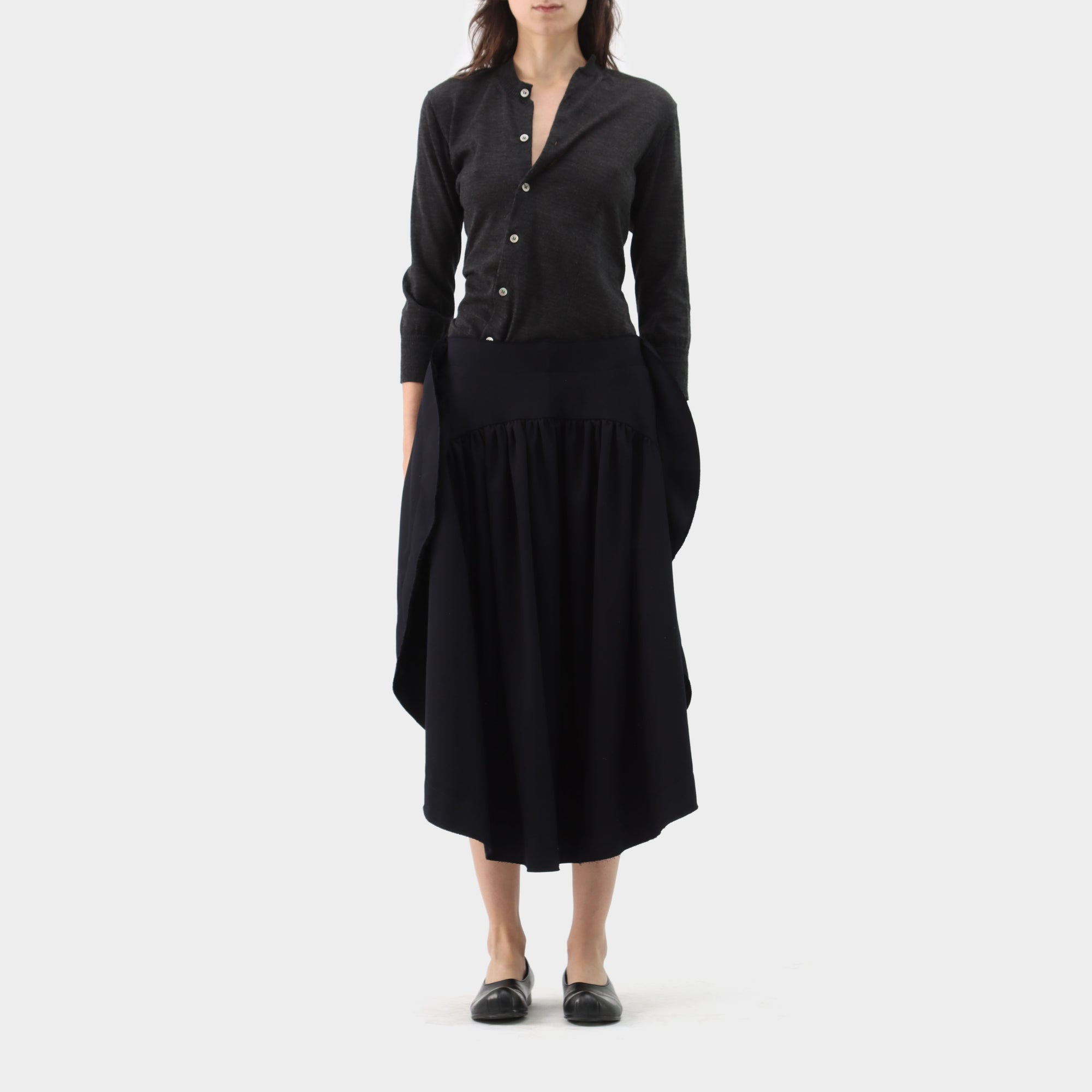 Comme des Garçons Wool Gathered Circle Skirt