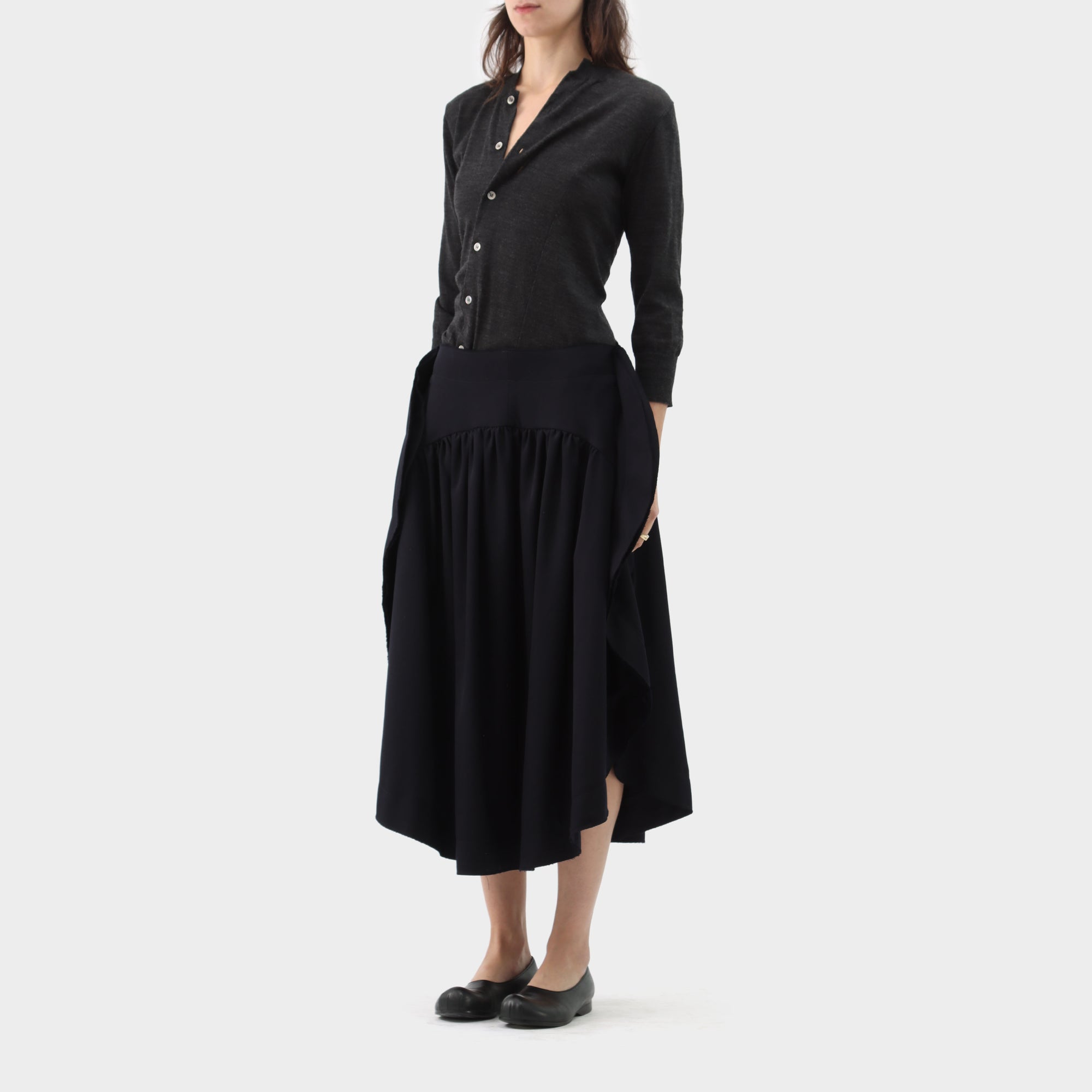 Comme des Garçons Wool Gathered Circle Skirt