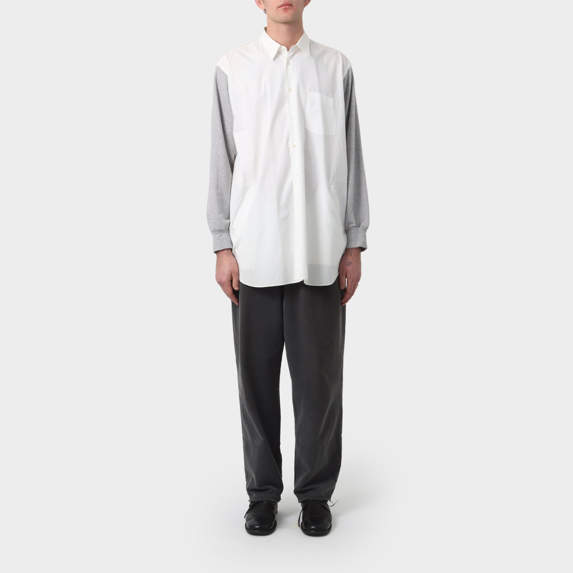 Comme des Garçons SHIRT Oversized Shirt with Jersey Sleeves