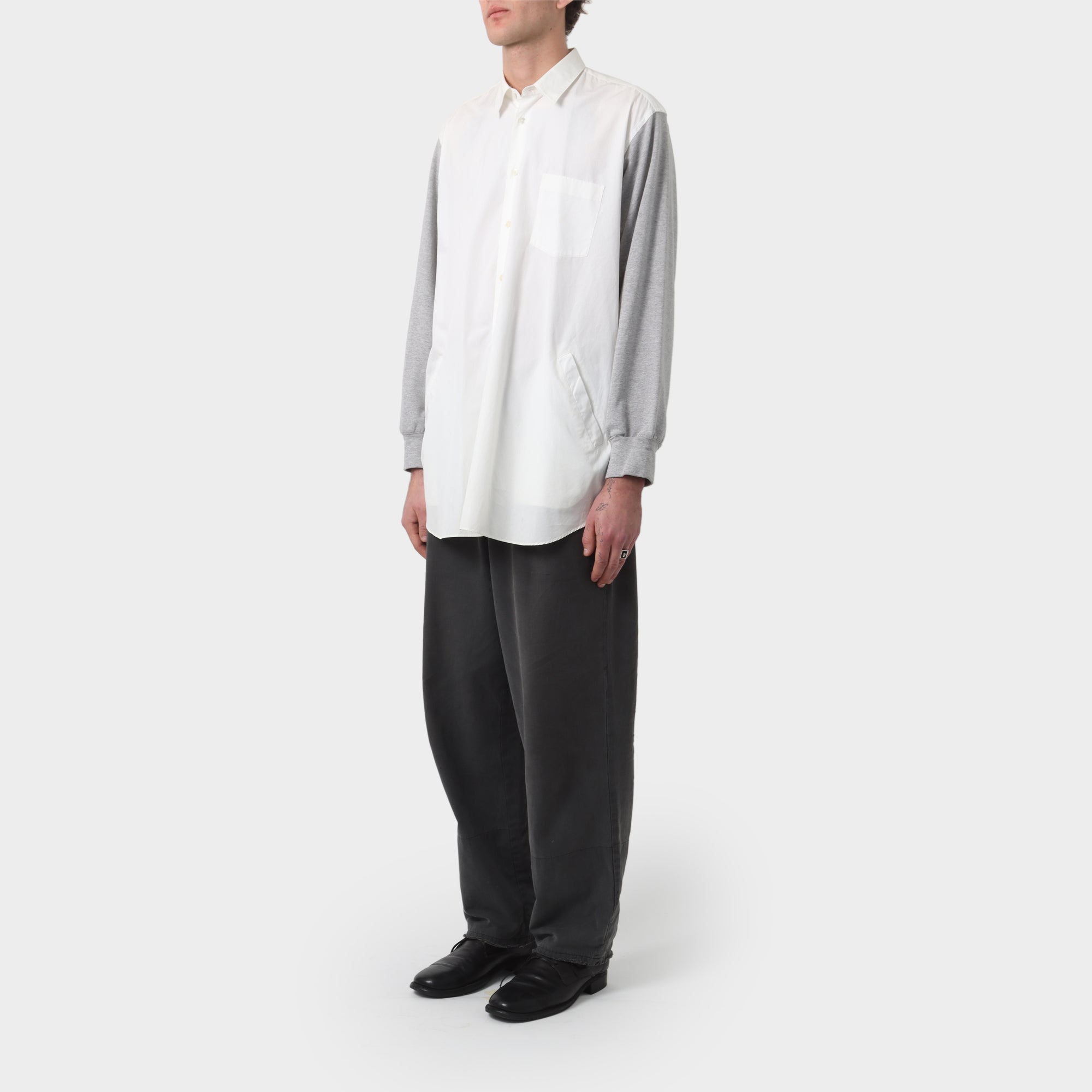 Comme des Garçons SHIRT Oversized Shirt with Jersey Sleeves