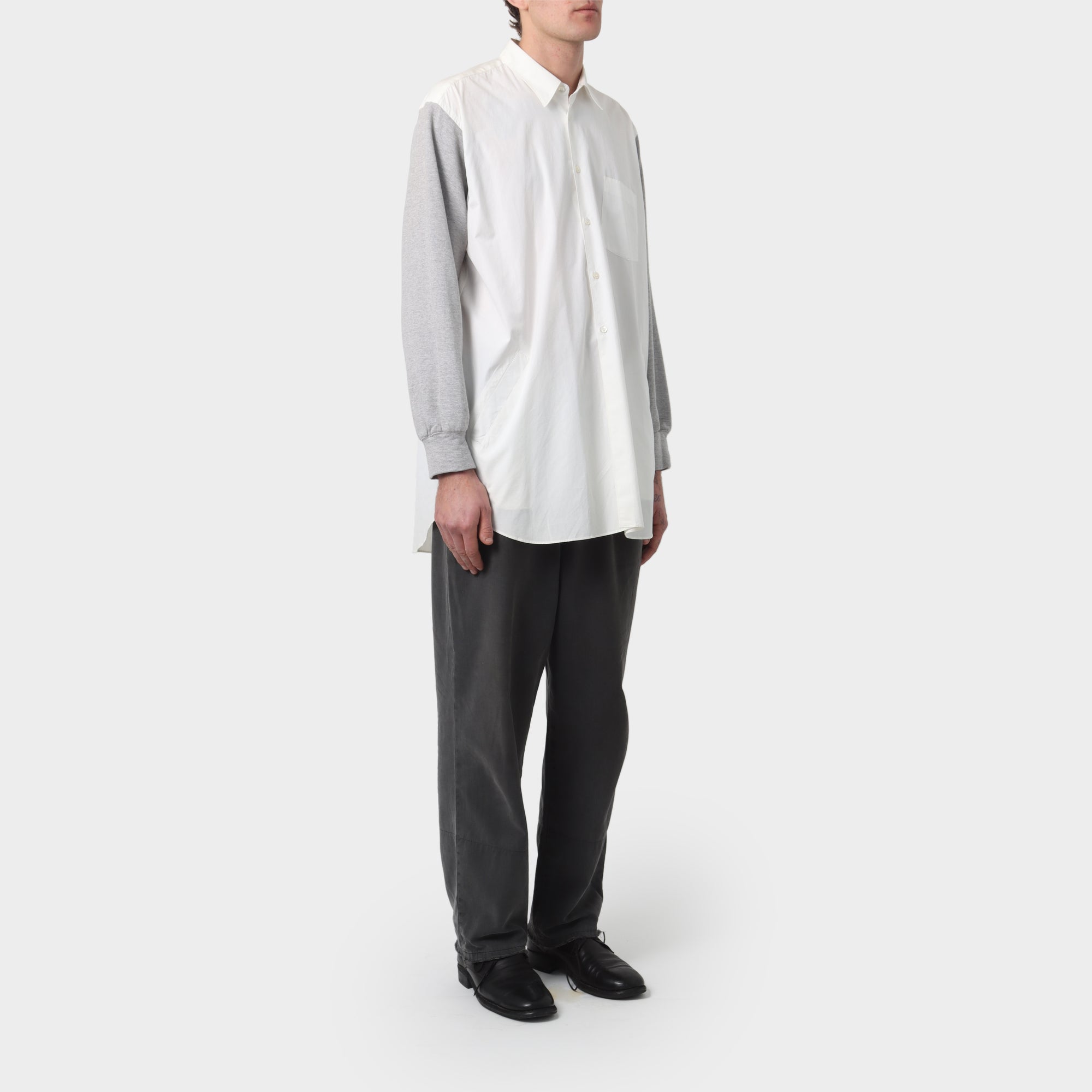 Comme des Garçons SHIRT Oversized Shirt with Jersey Sleeves